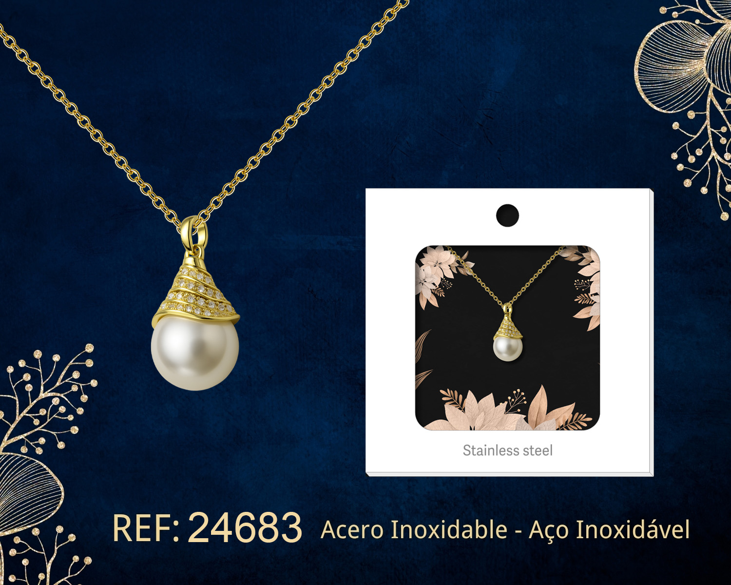 Colgante Chapado Oro 14K con Circonita