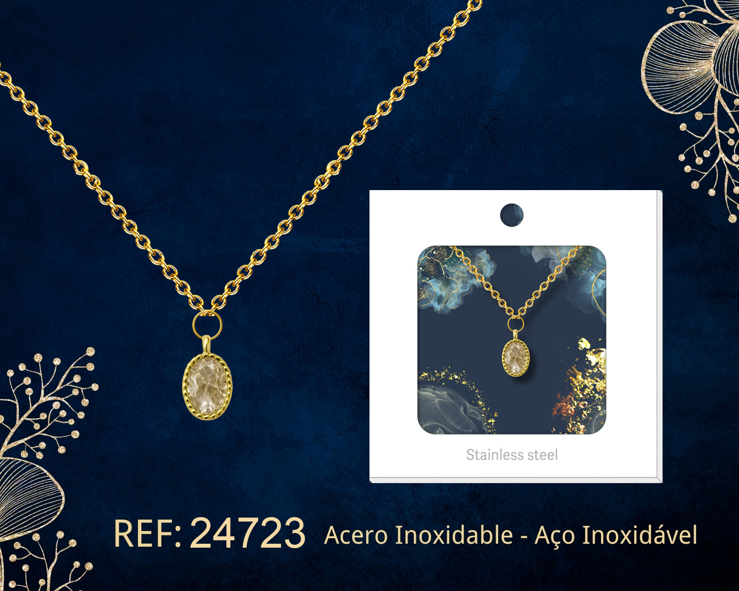 Colgante Chapado Oro 14K con Circonita