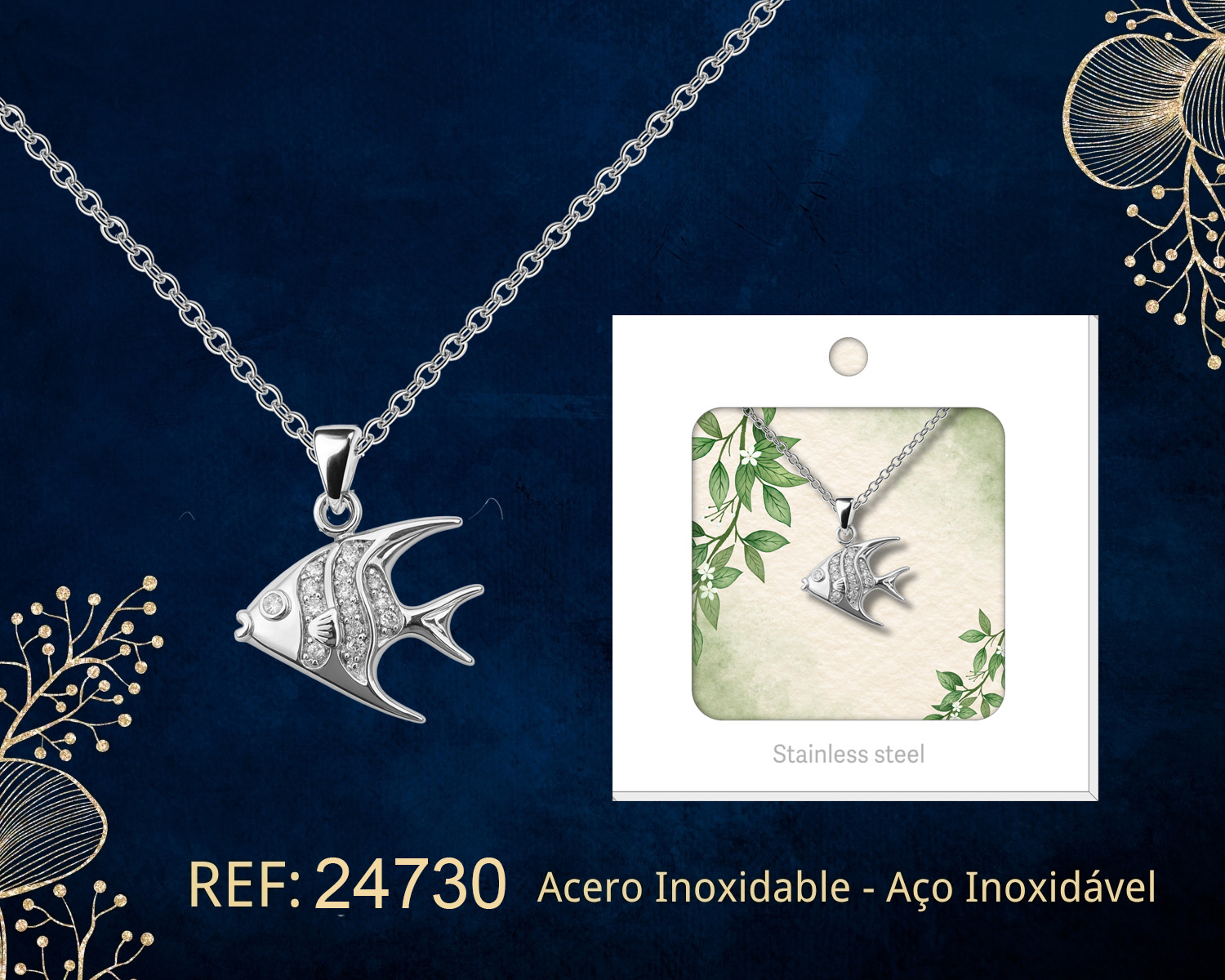 Colgante Chapado Oro 14K con Circonita