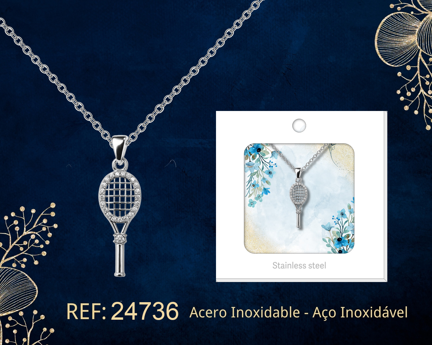 Colgante Chapado Oro 14K con Circonita