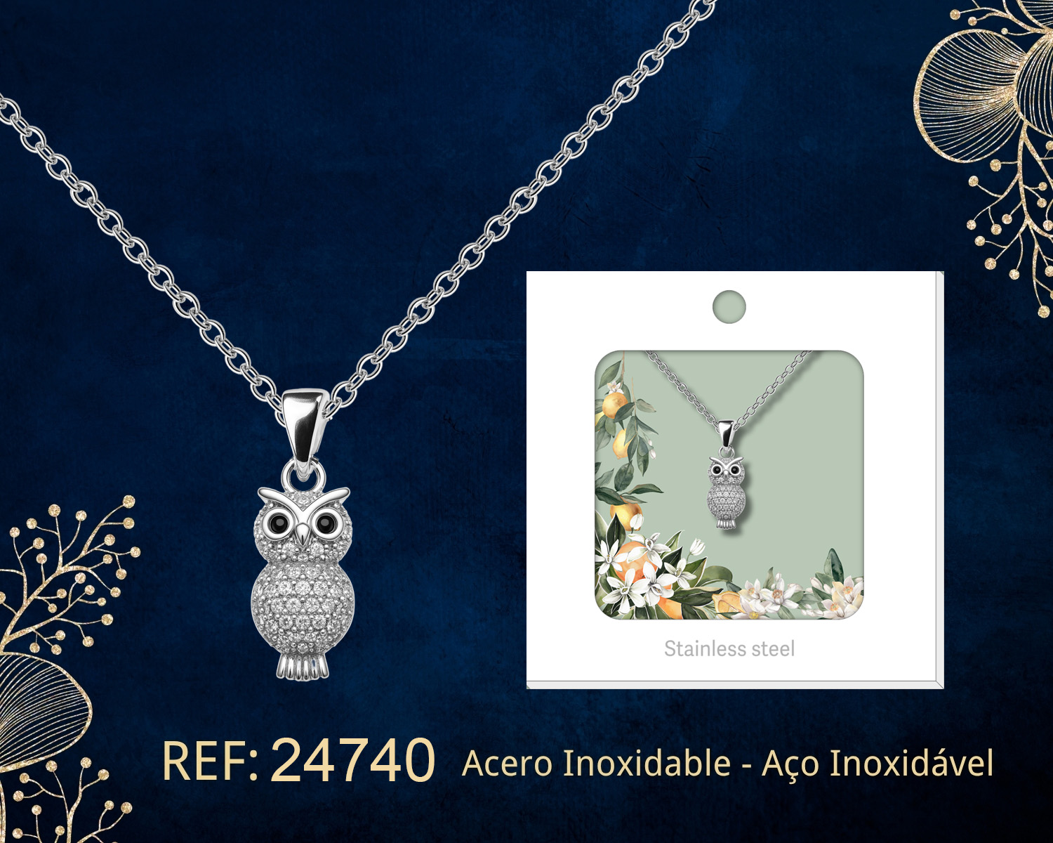 Colgante Chapado Oro 14K con Circonita