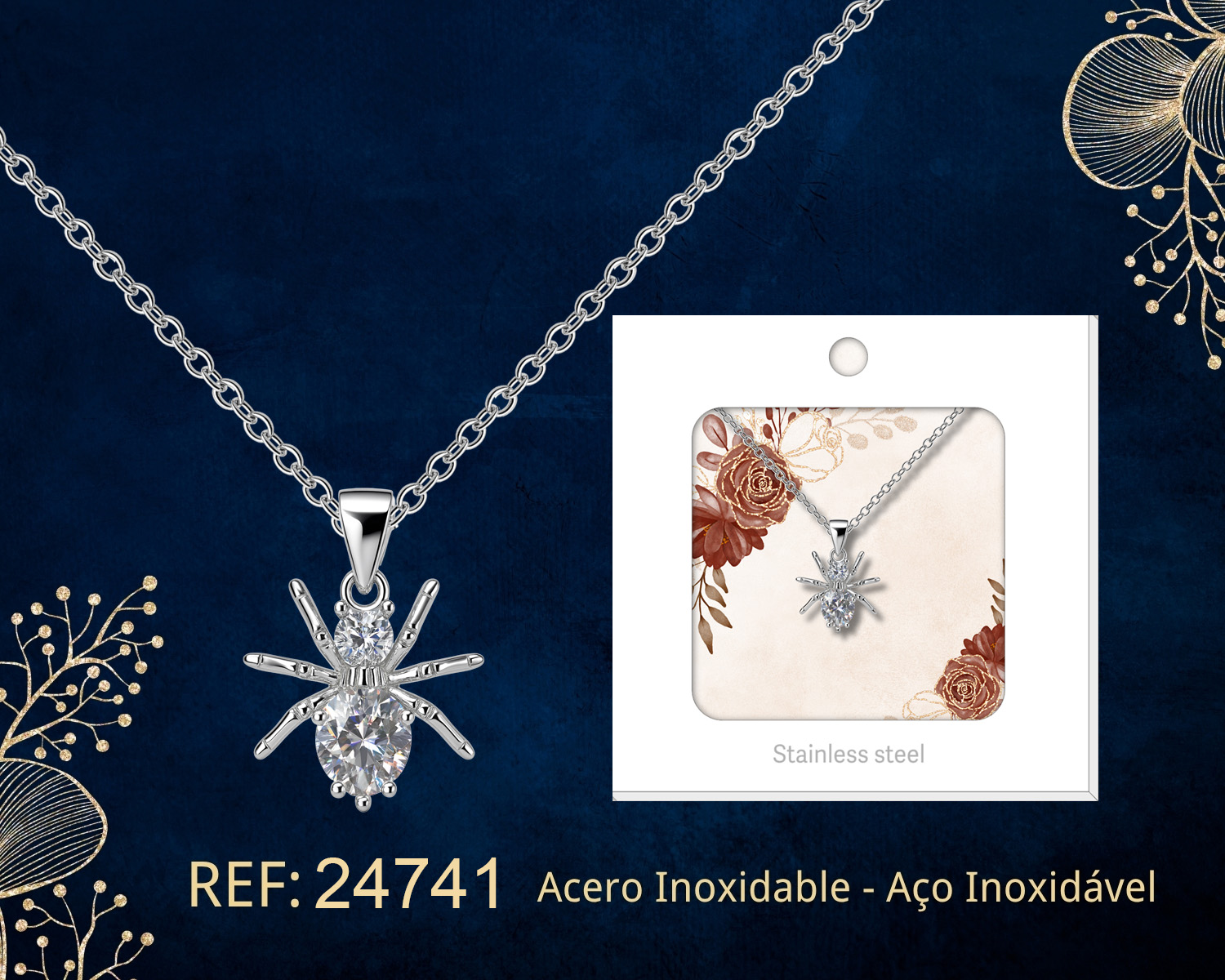 Colgante Chapado Oro 14K con Circonita