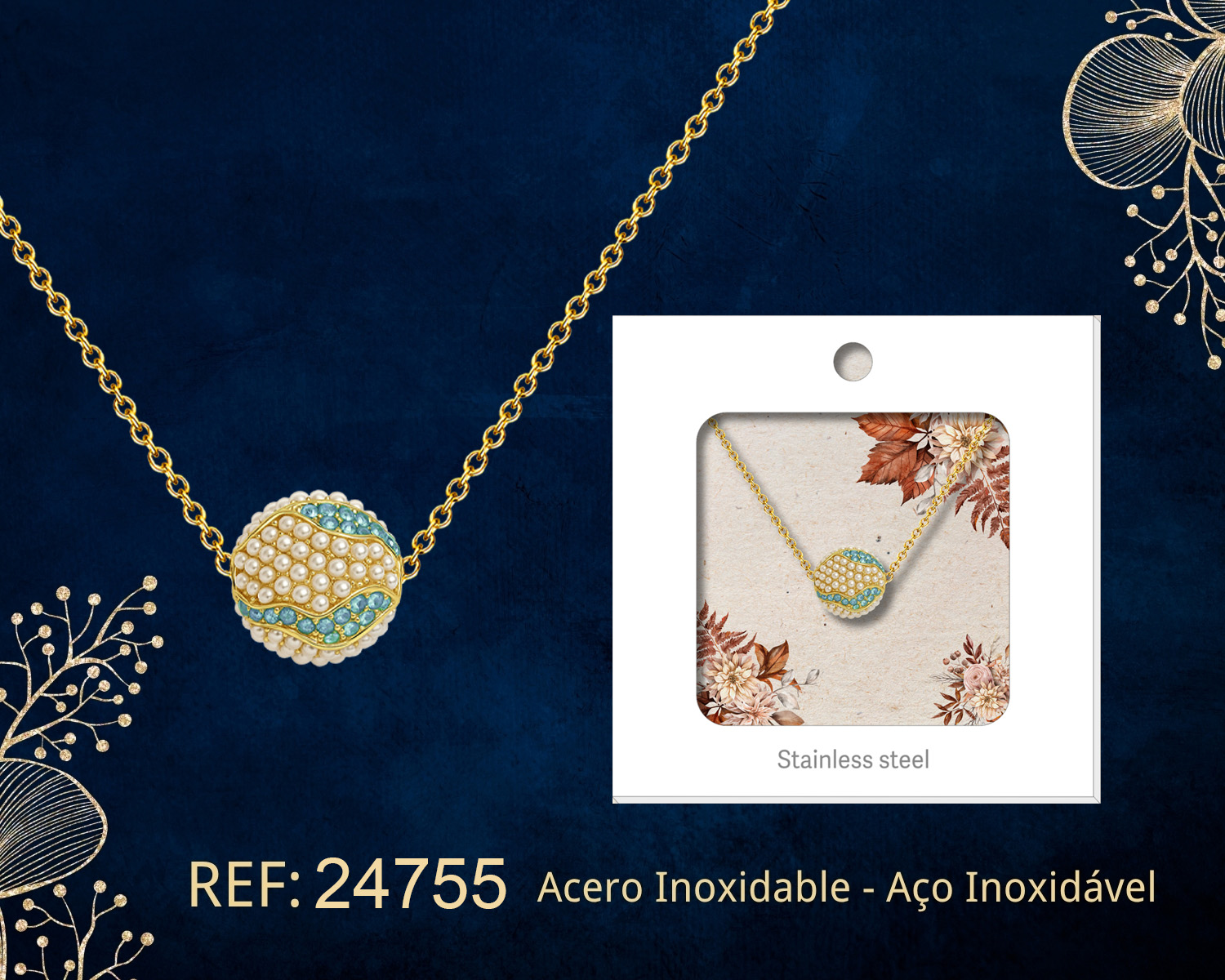 Colgante Chapado Oro 14K con Circonita