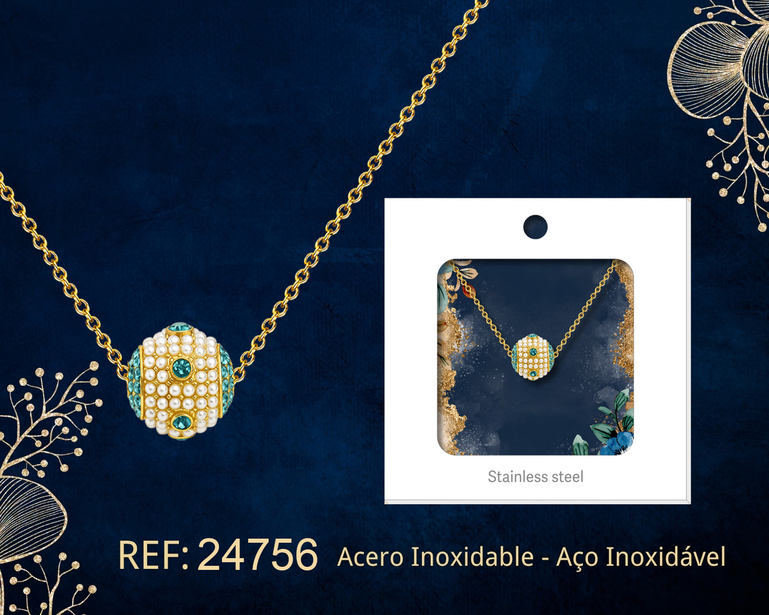Colgante Chapado Oro 14K con Circonita