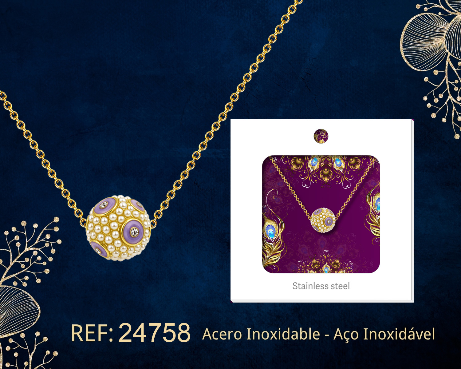 Colgante Chapado Oro 14K con Circonita