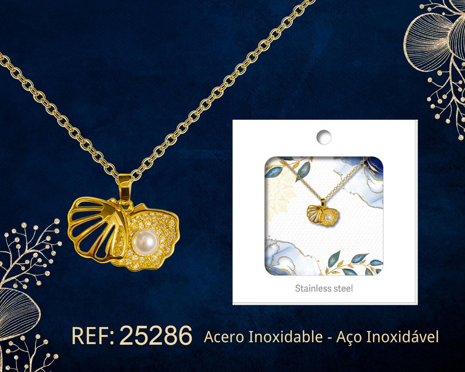24728- Colgante Chapado Oro 14K con Circonita