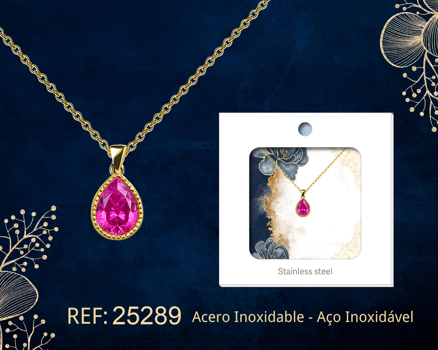 24751- Colgante Chapado Oro 14K con Circonita