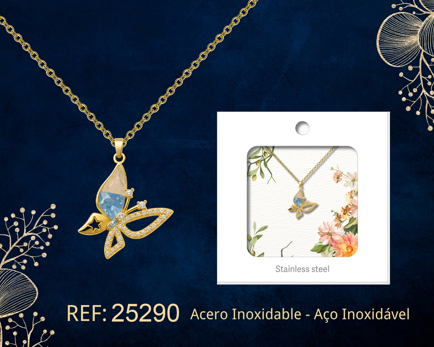24655- Colgante Chapado Oro 14K con Circonita