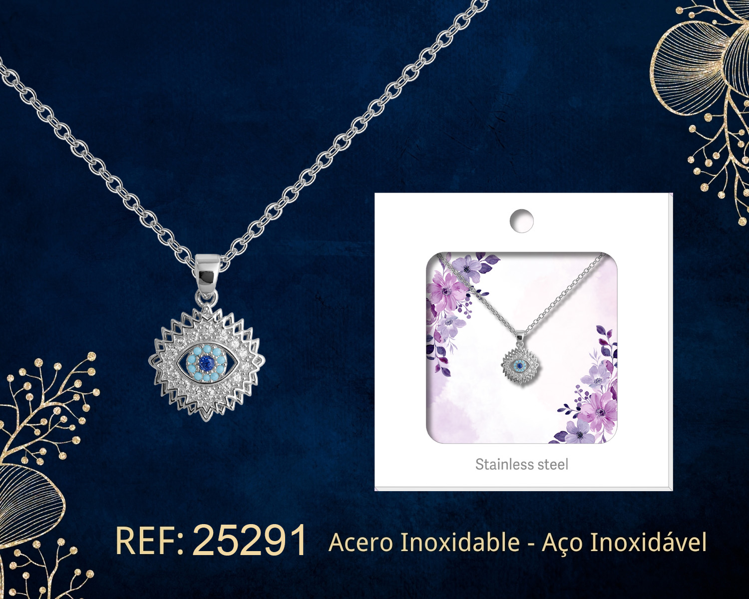 24659- Colgante Chapado Oro 14K con Circonita