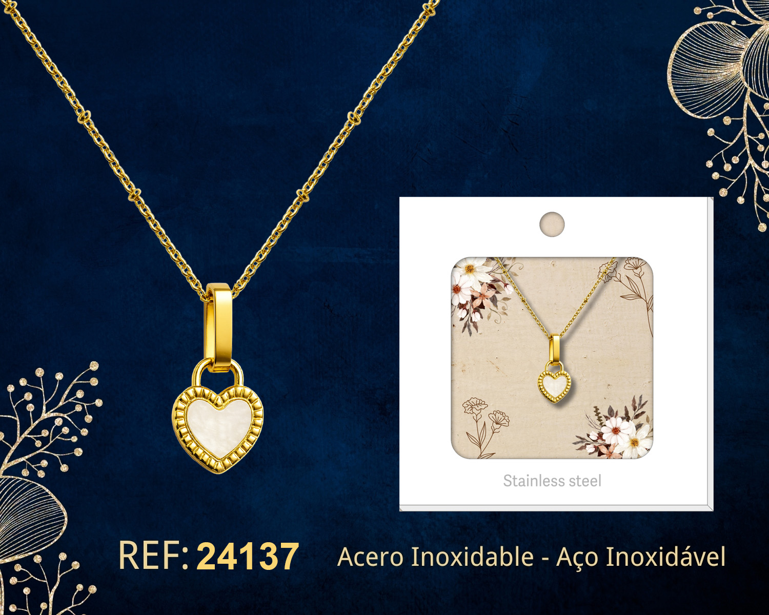 Collar Acero Inoxidable con Sobre