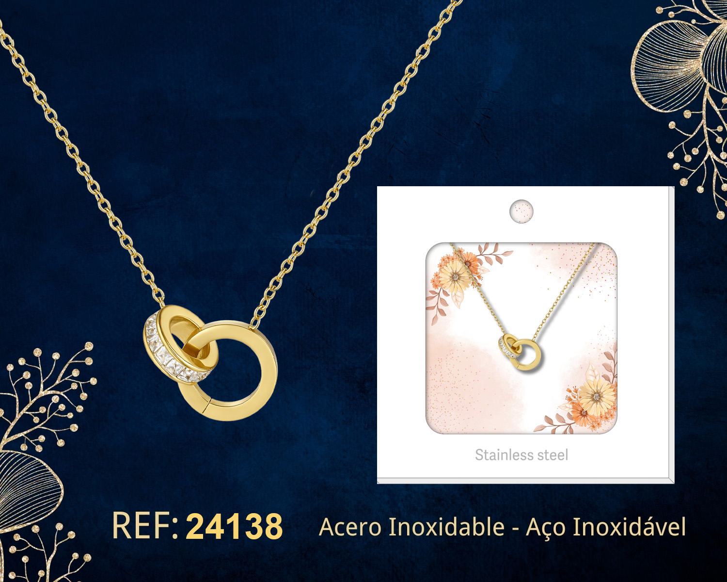Collar Acero Inoxidable con Sobre