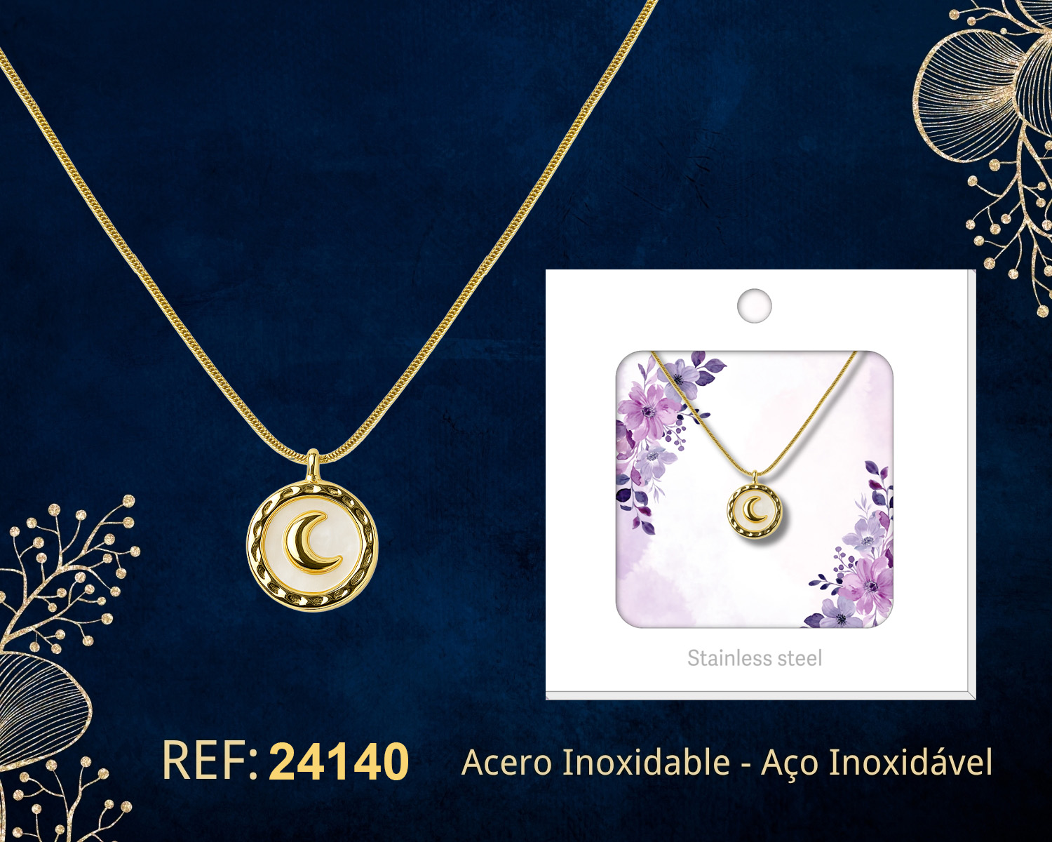 Collar Acero Inoxidable con Sobre
