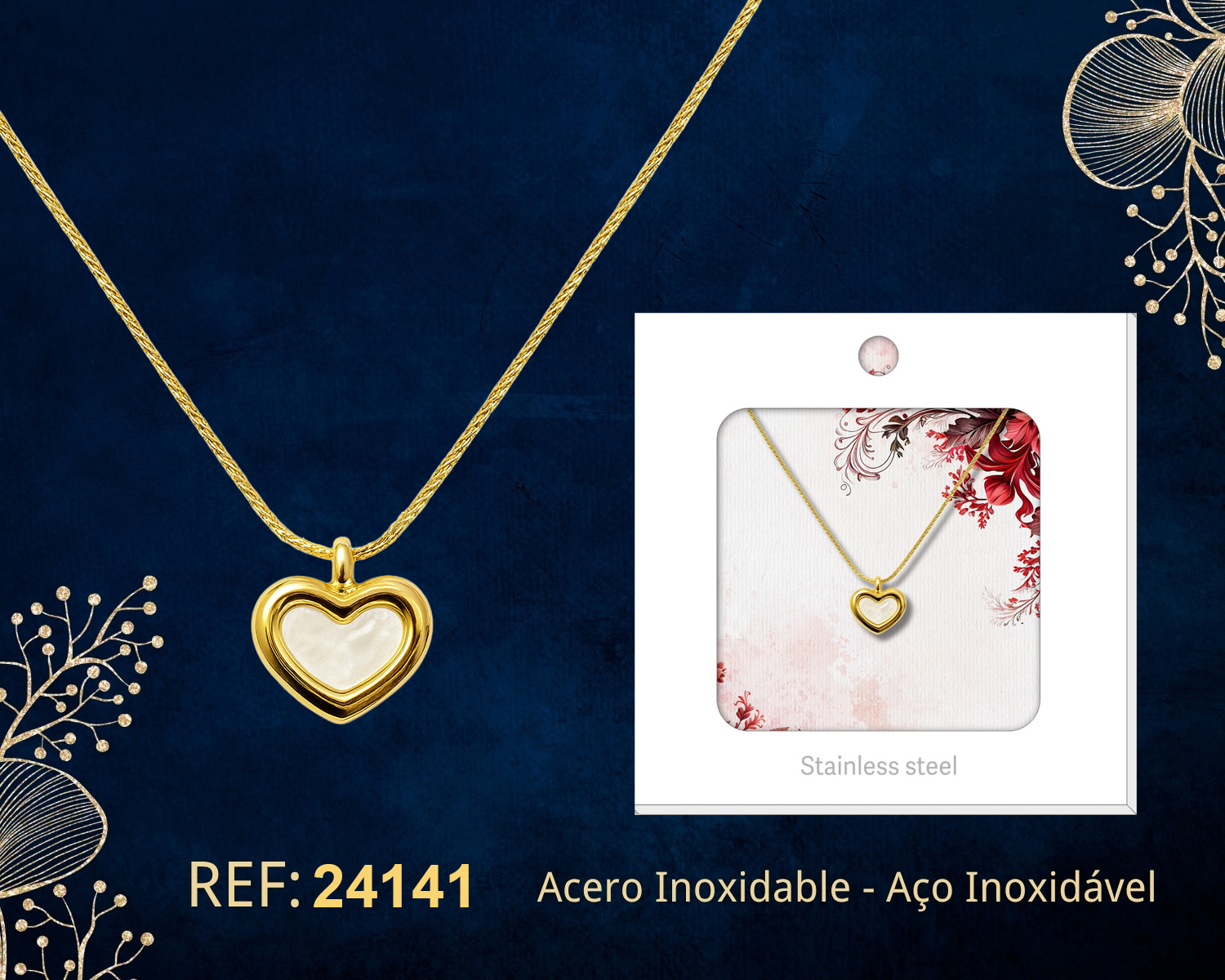 Collar Acero Inoxidable con Sobre