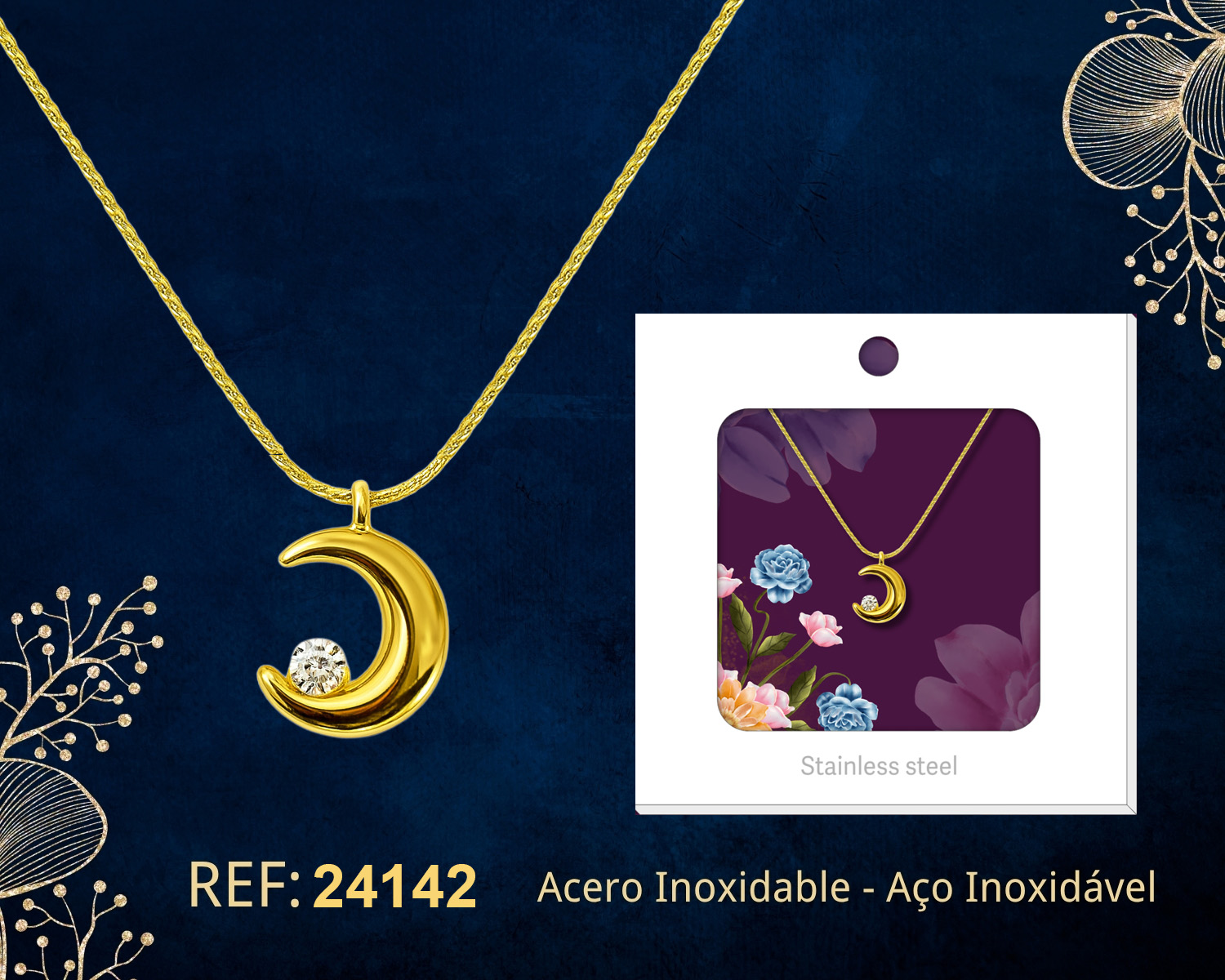 Collar Acero Inoxidable con Sobre