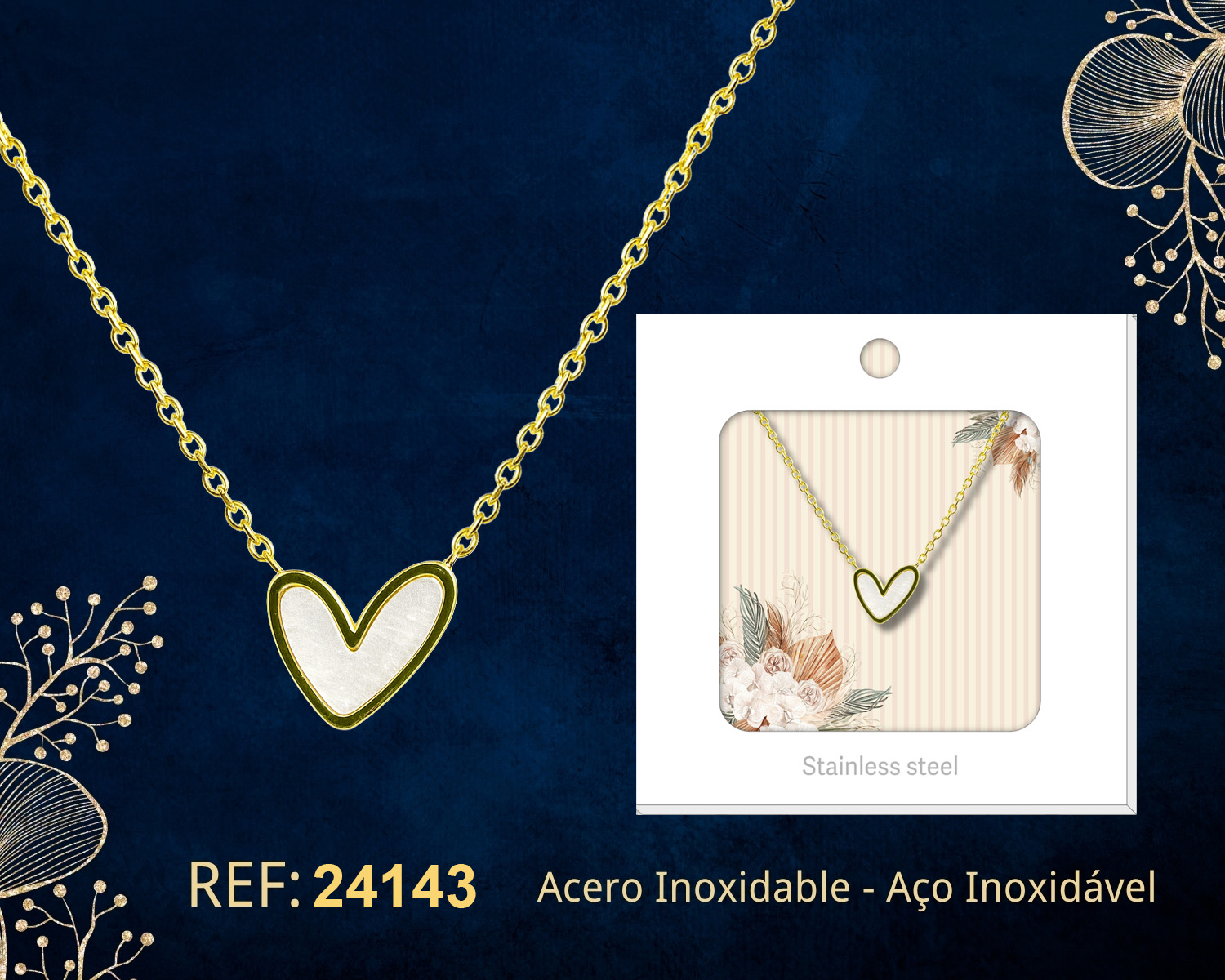 Collar Acero Inoxidable con Sobre