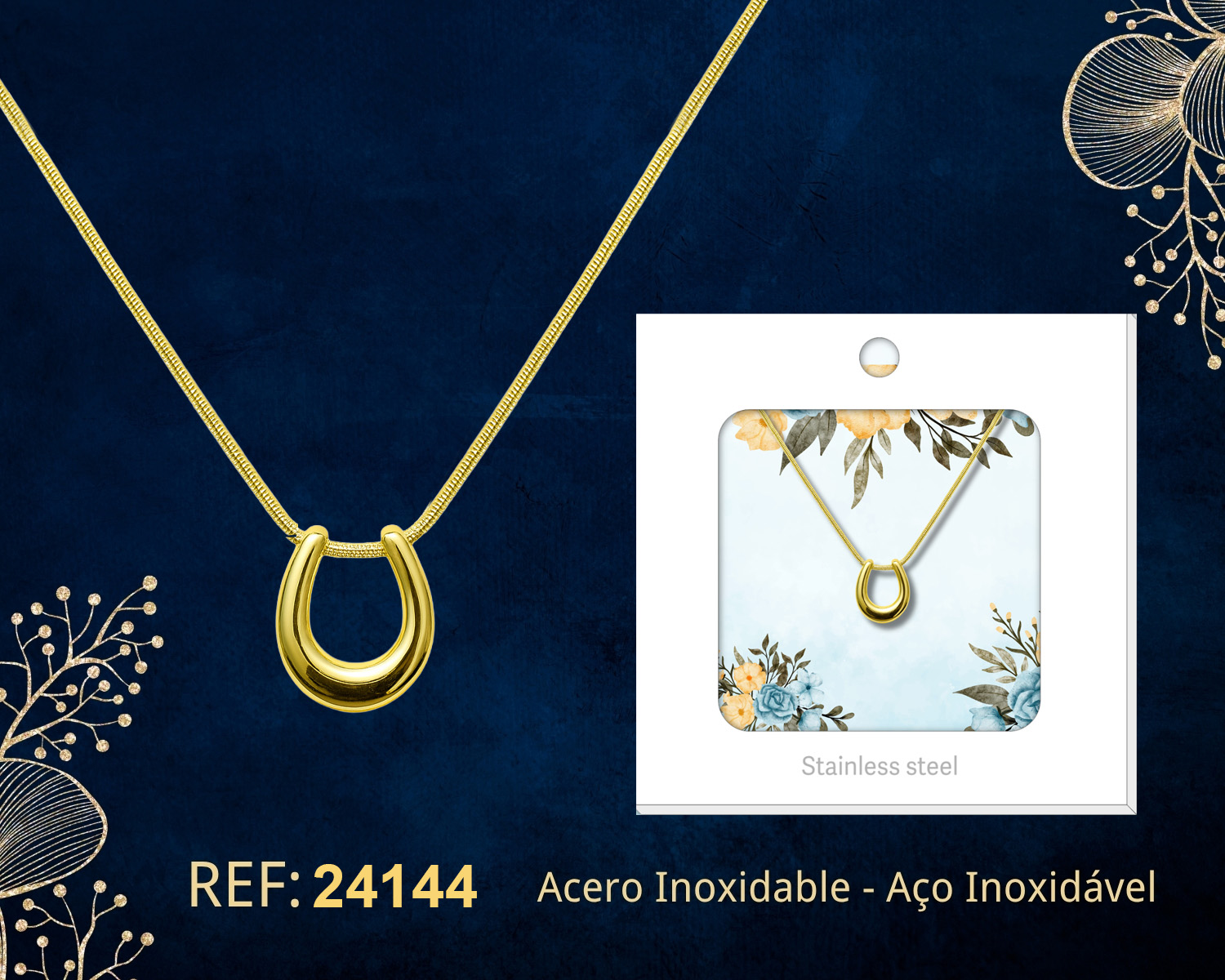 Collar Acero Inoxidable con Sobre