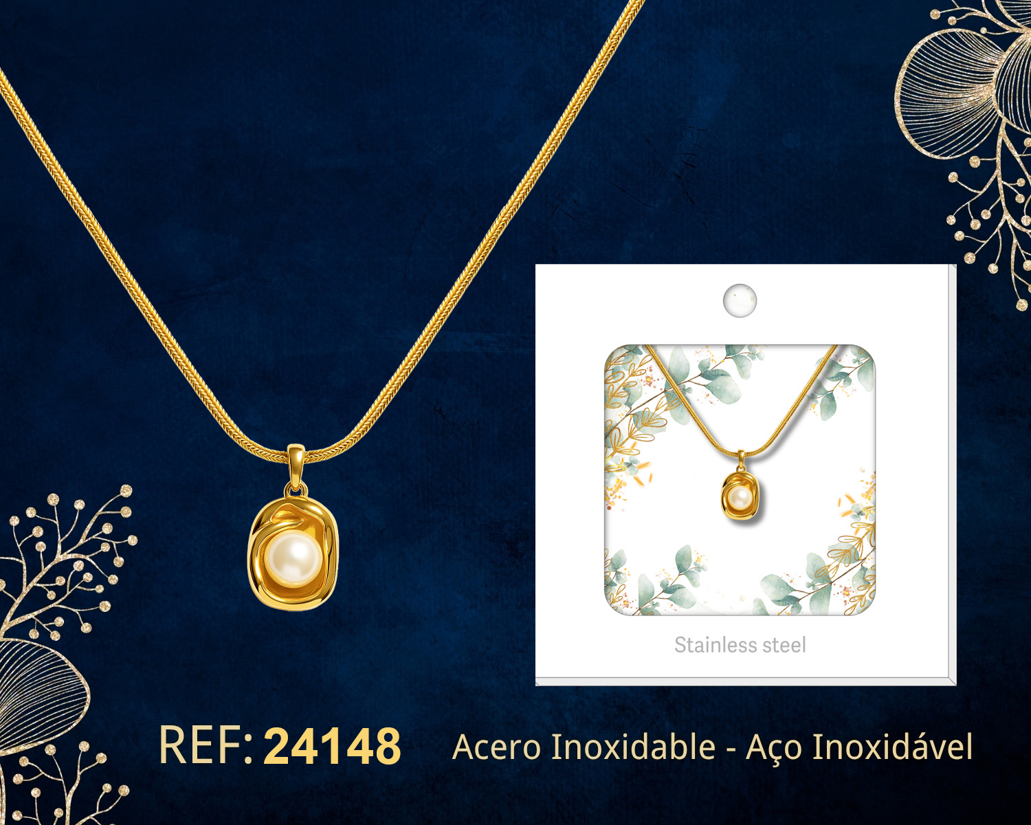Collar Acero Inoxidable con Sobre