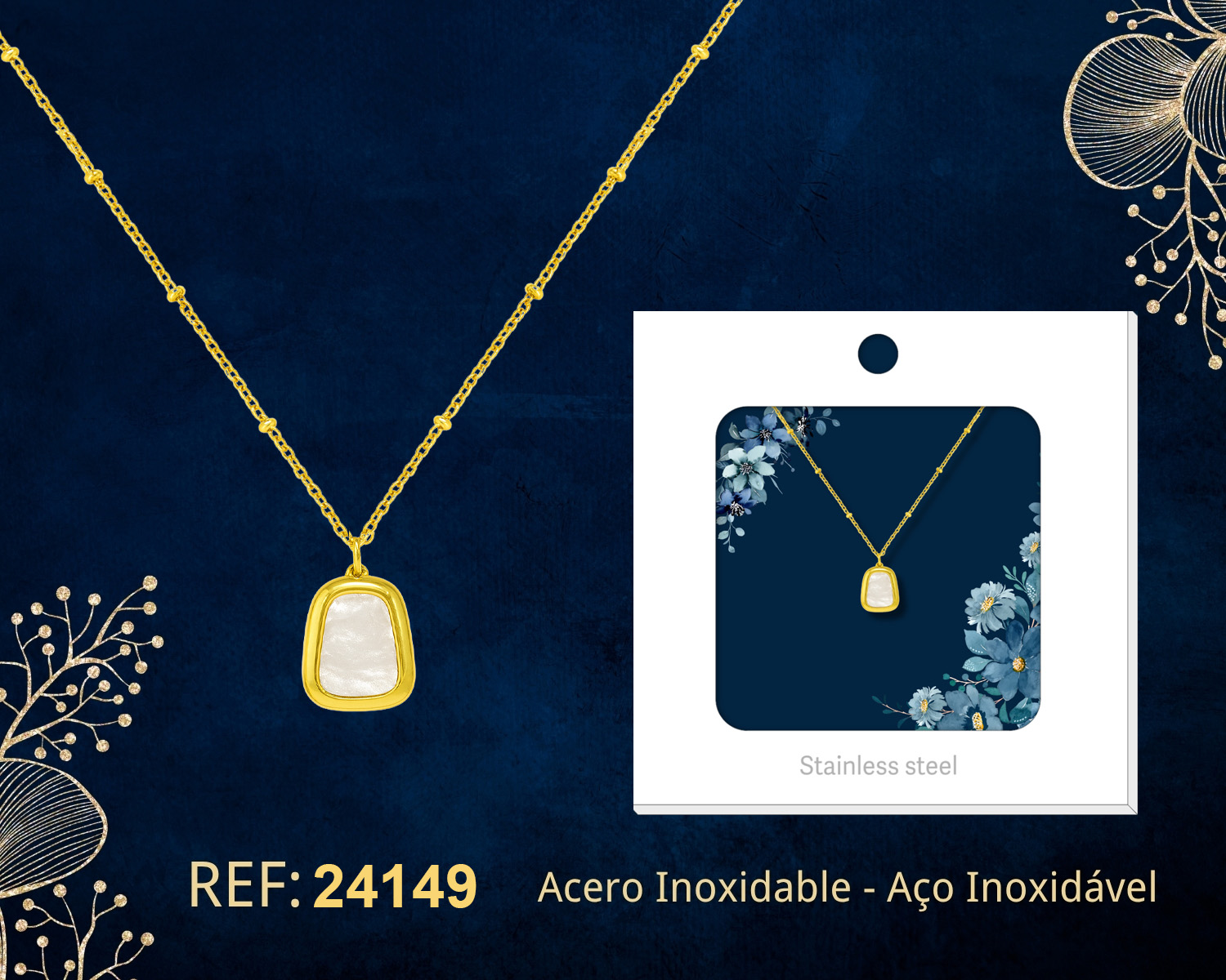 Collar Acero Inoxidable con Sobre