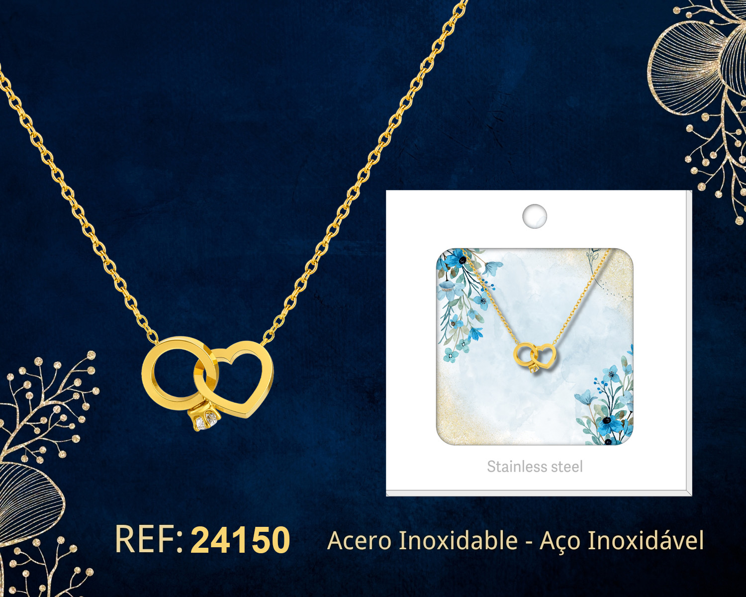 Collar Acero Inoxidable con Sobre