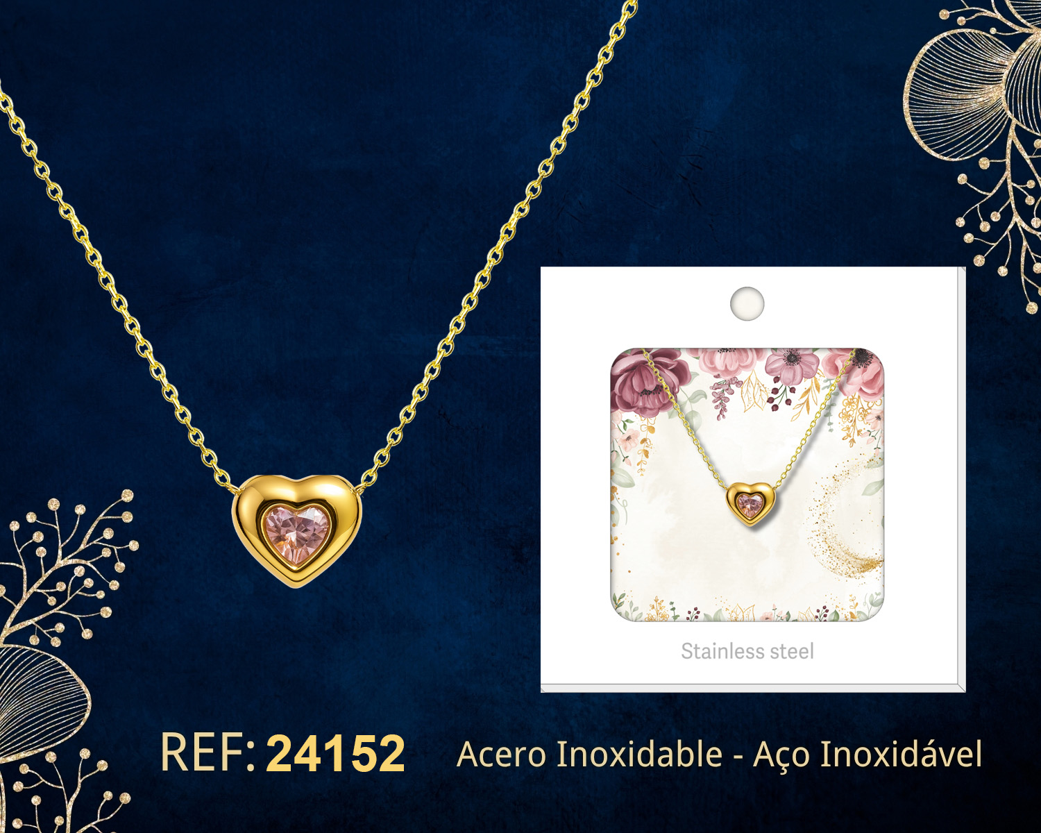 Collar Acero Inoxidable con Sobre