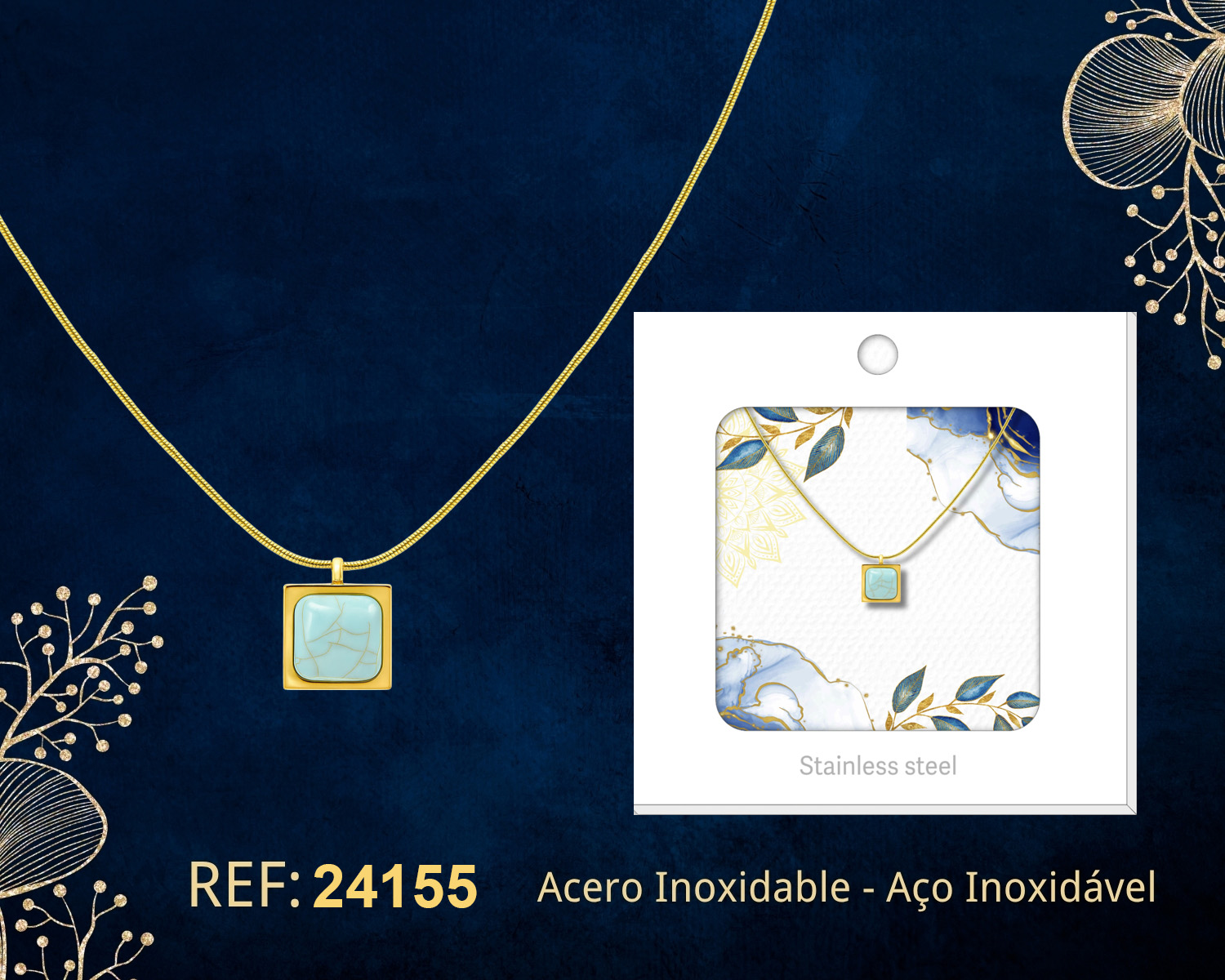 Collar Acero Inoxidable con Sobre