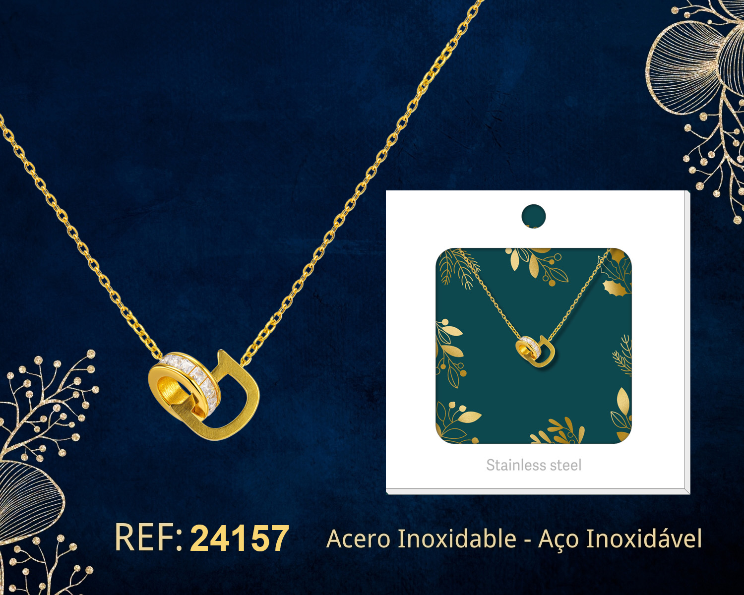 Collar Acero Inoxidable con Sobre