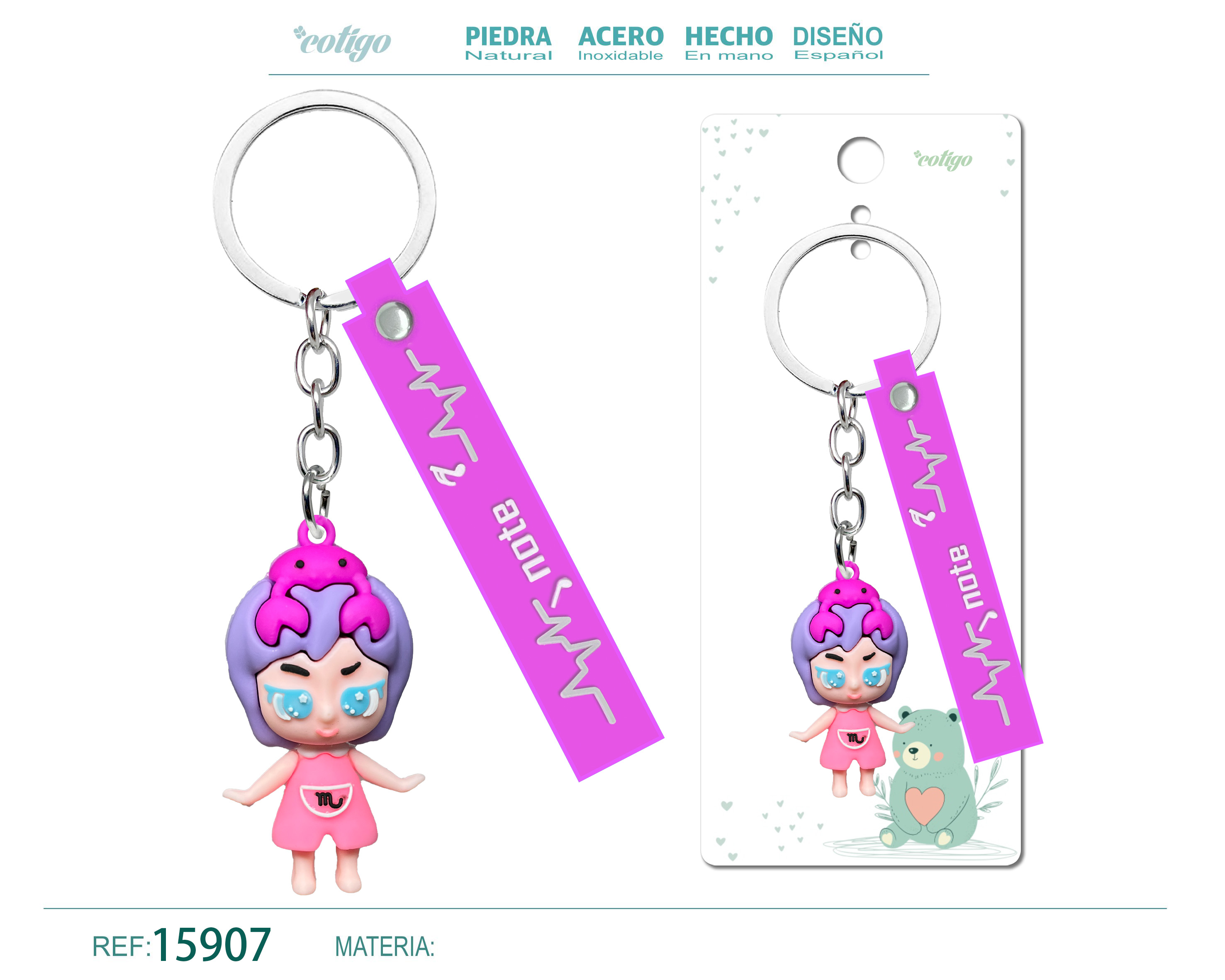 Llavero de Dibujos Animados