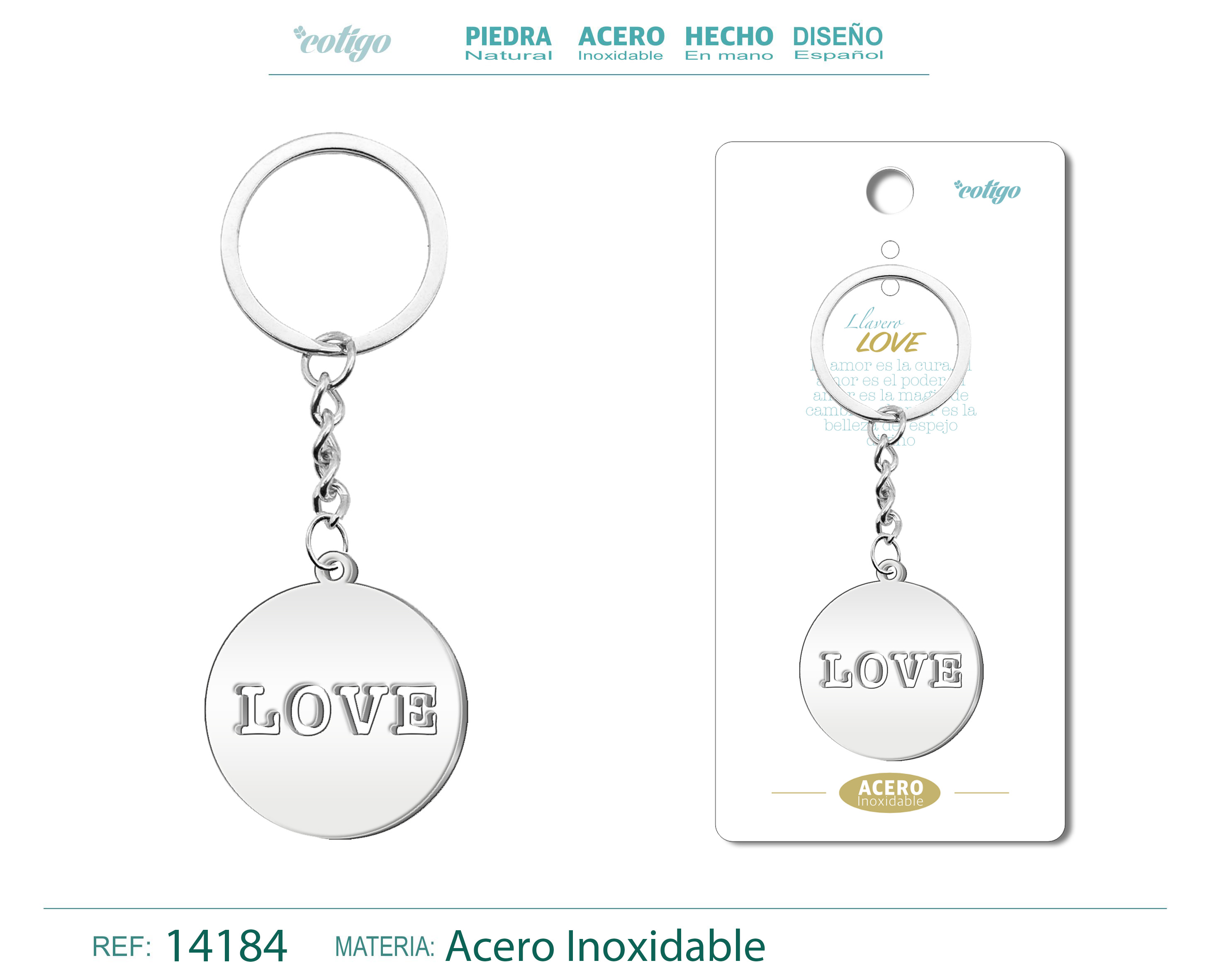 Llavero de Love Acero