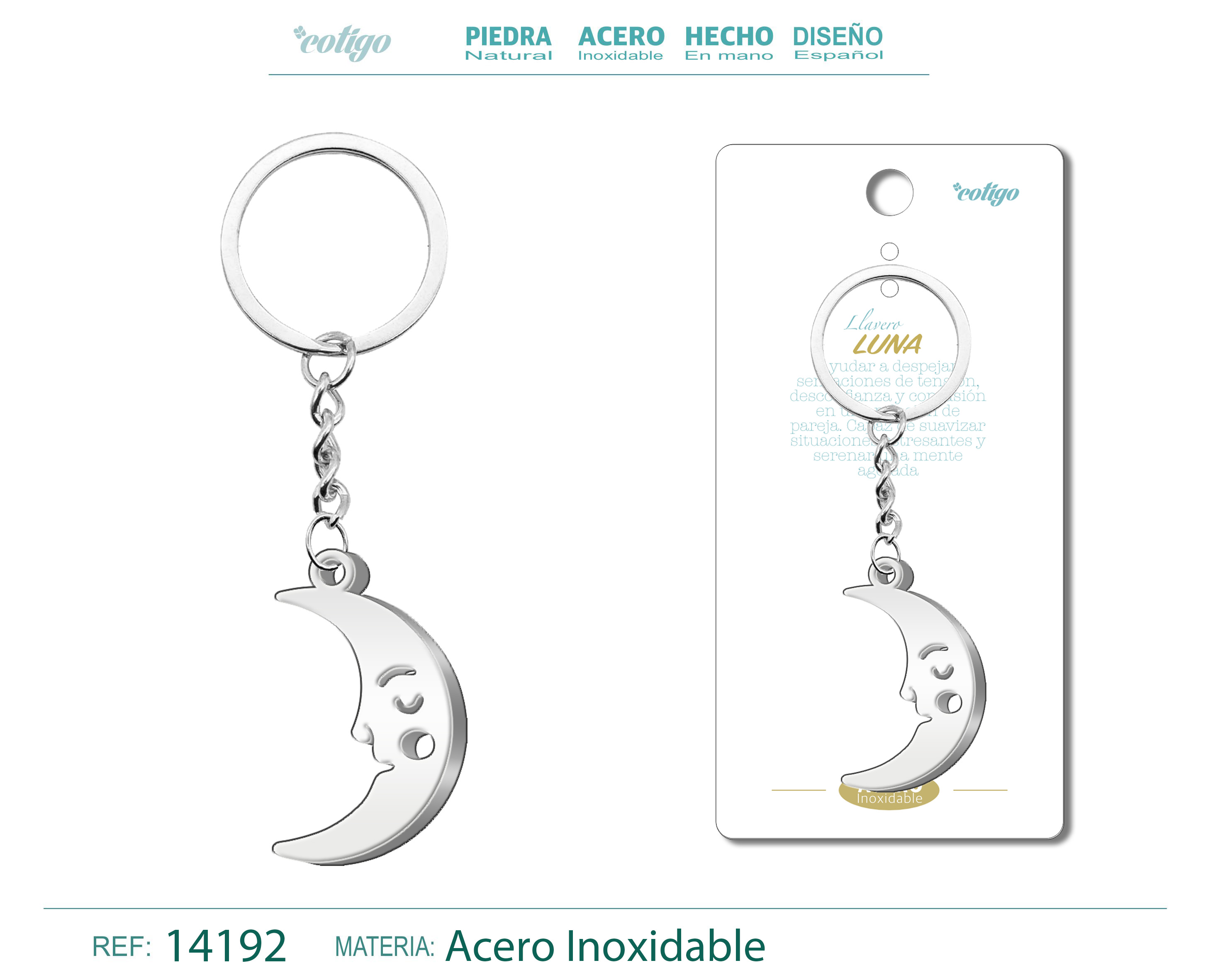 Llavero de Luna Acero