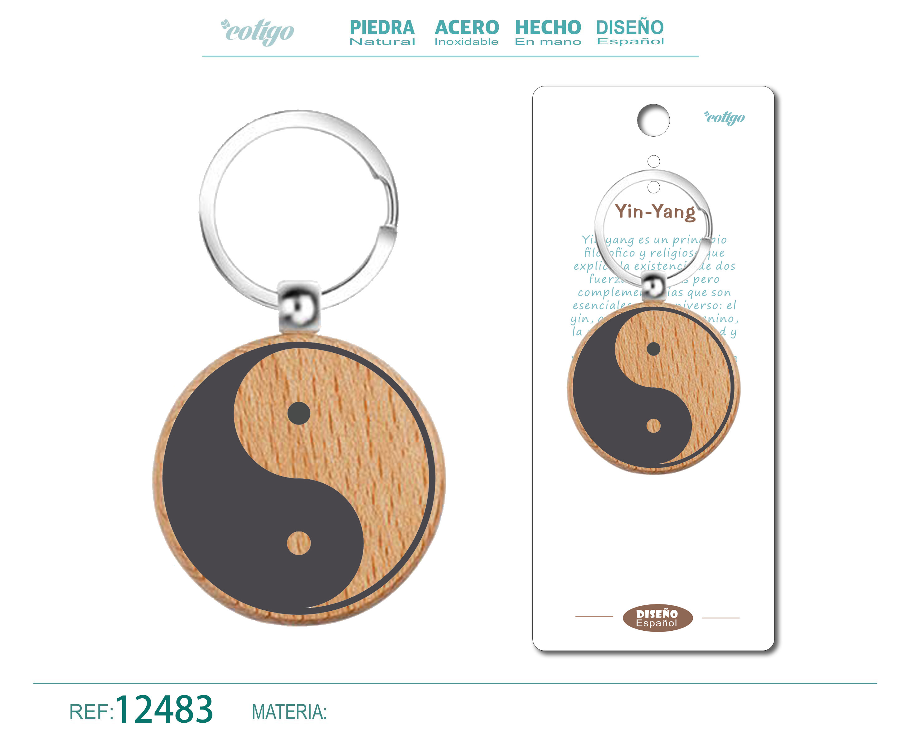 Llavero de Madera con YINYAN