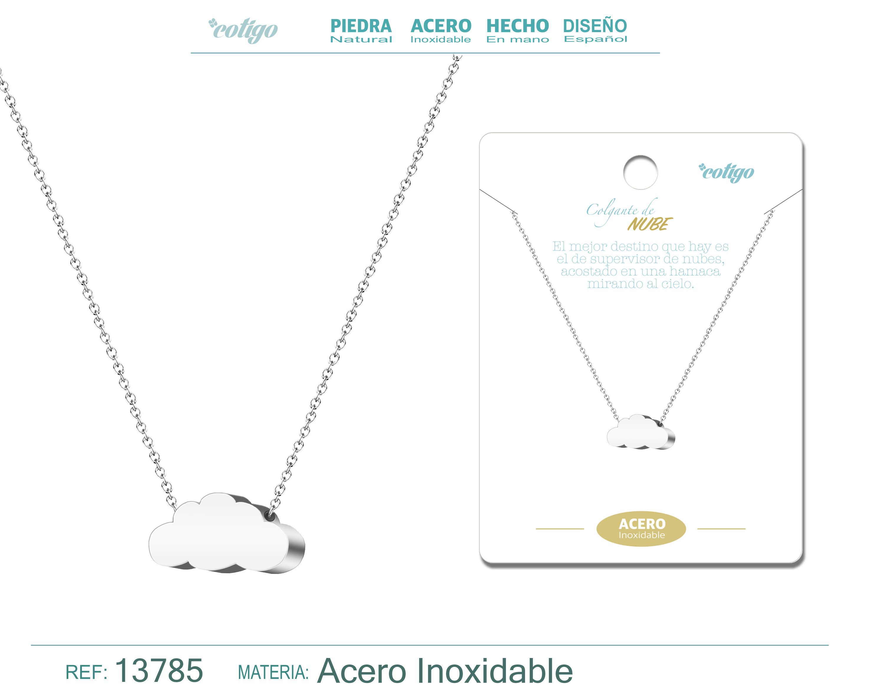 Collar Nube Color Plateado
