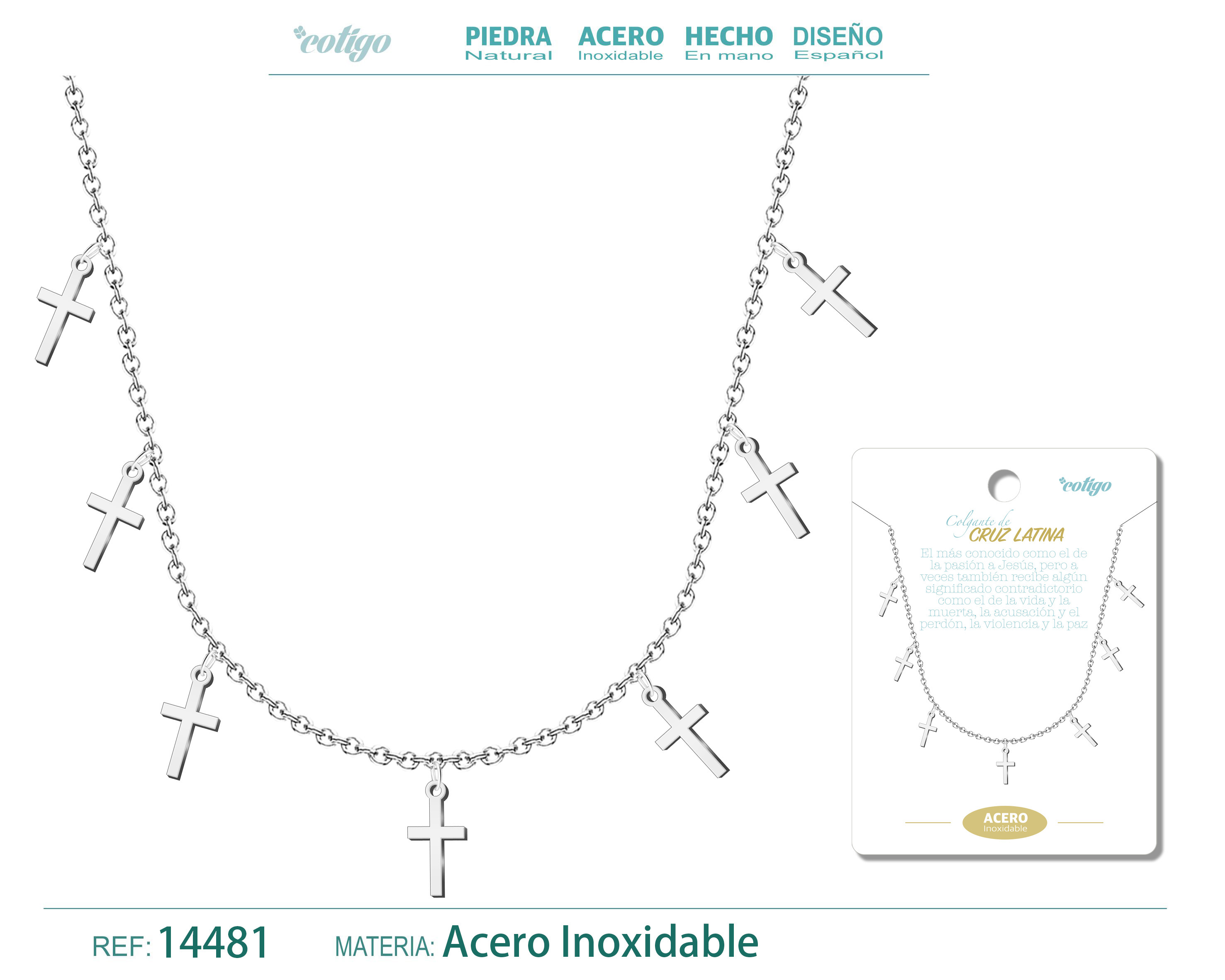 Collar con 7 Colgante Plateado