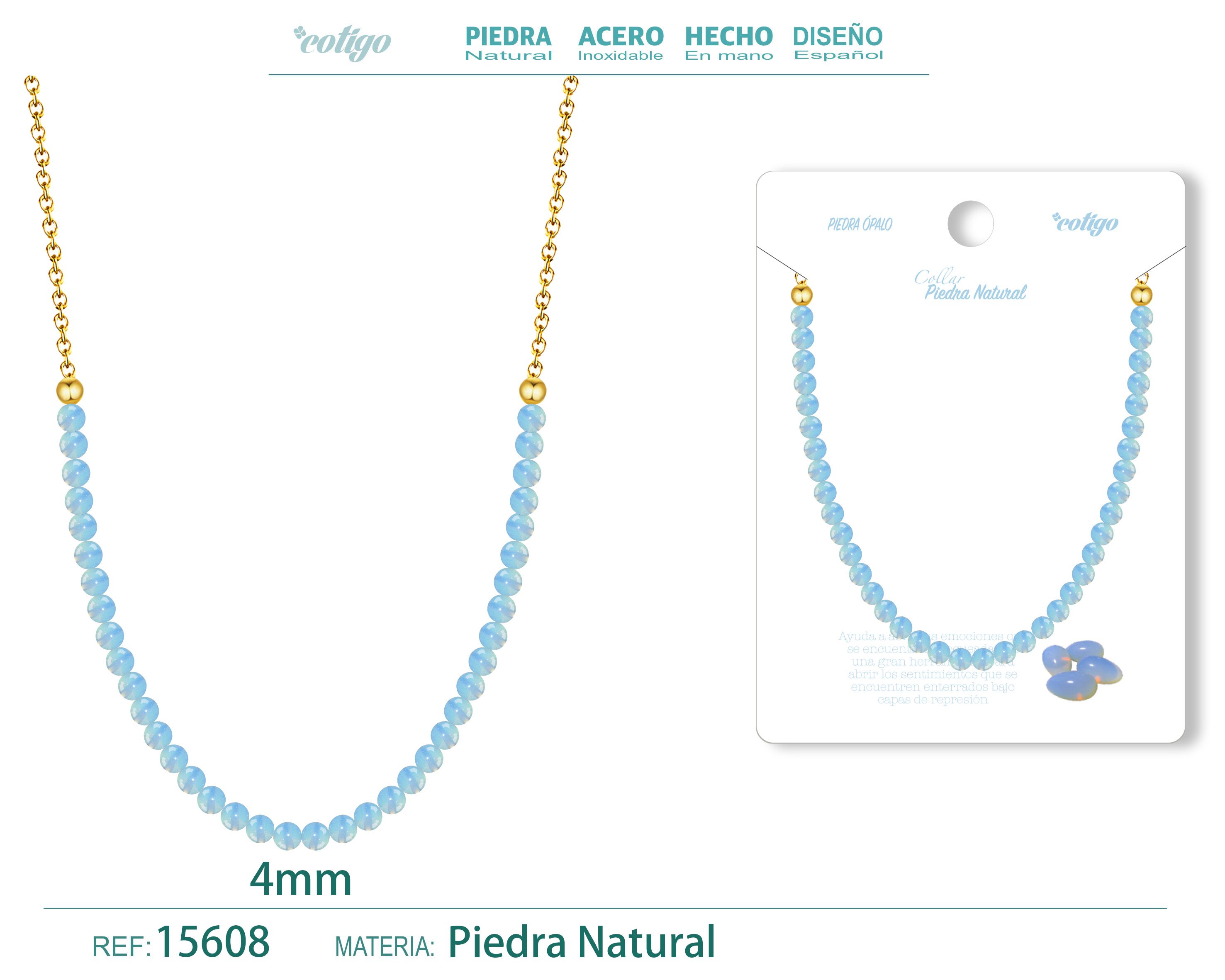 Collar Opalina 4mm