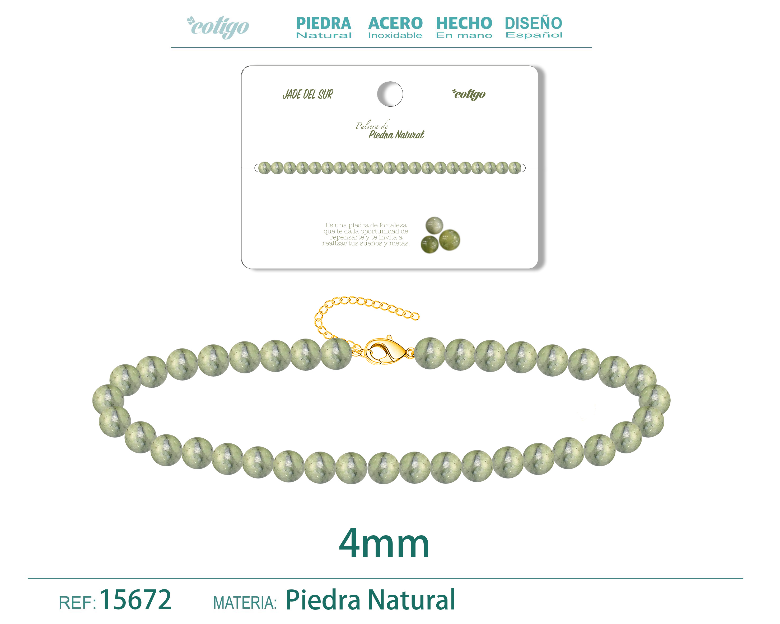 Pulsera Jade del sur 4mm