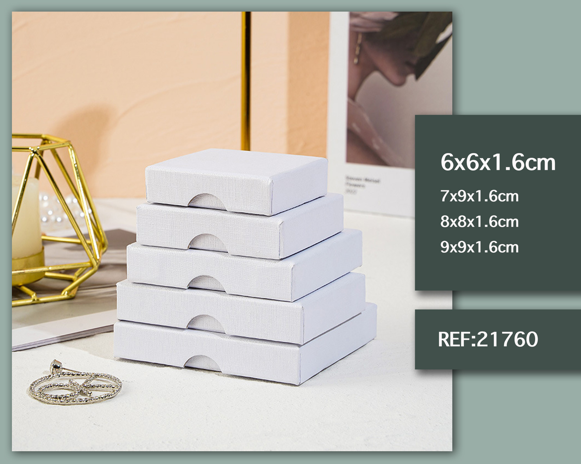 Caja de regalo 6x6x1.6cm