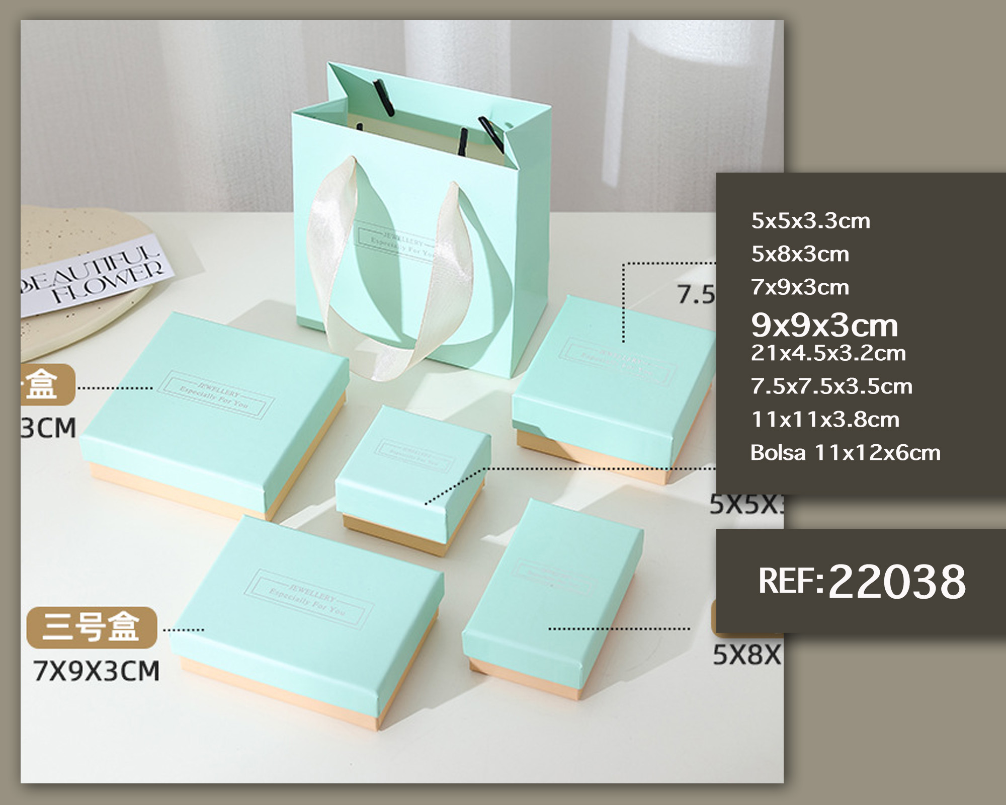 Caja de Regalo 9x9x3cm