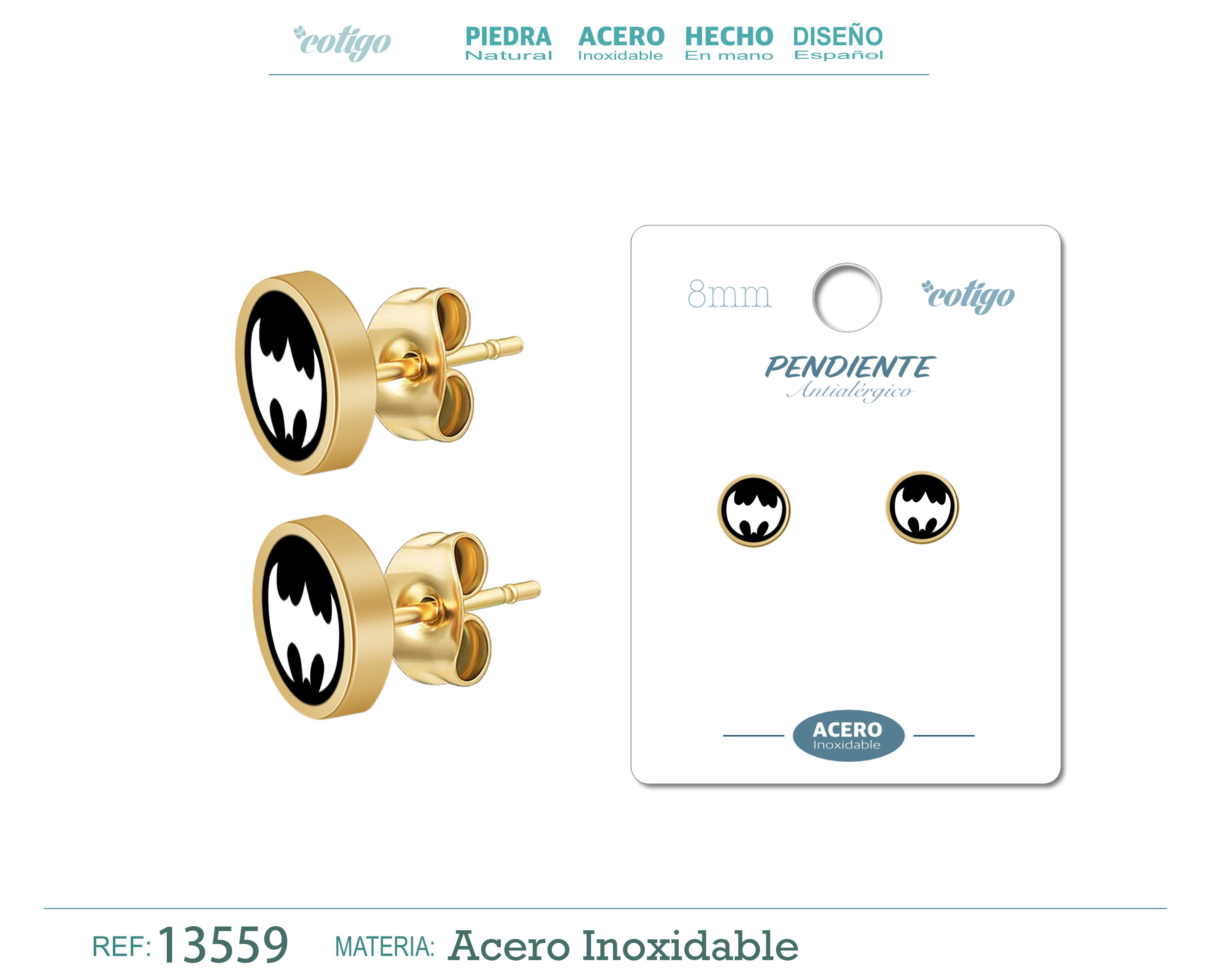 Pendiente Acero color Dorado