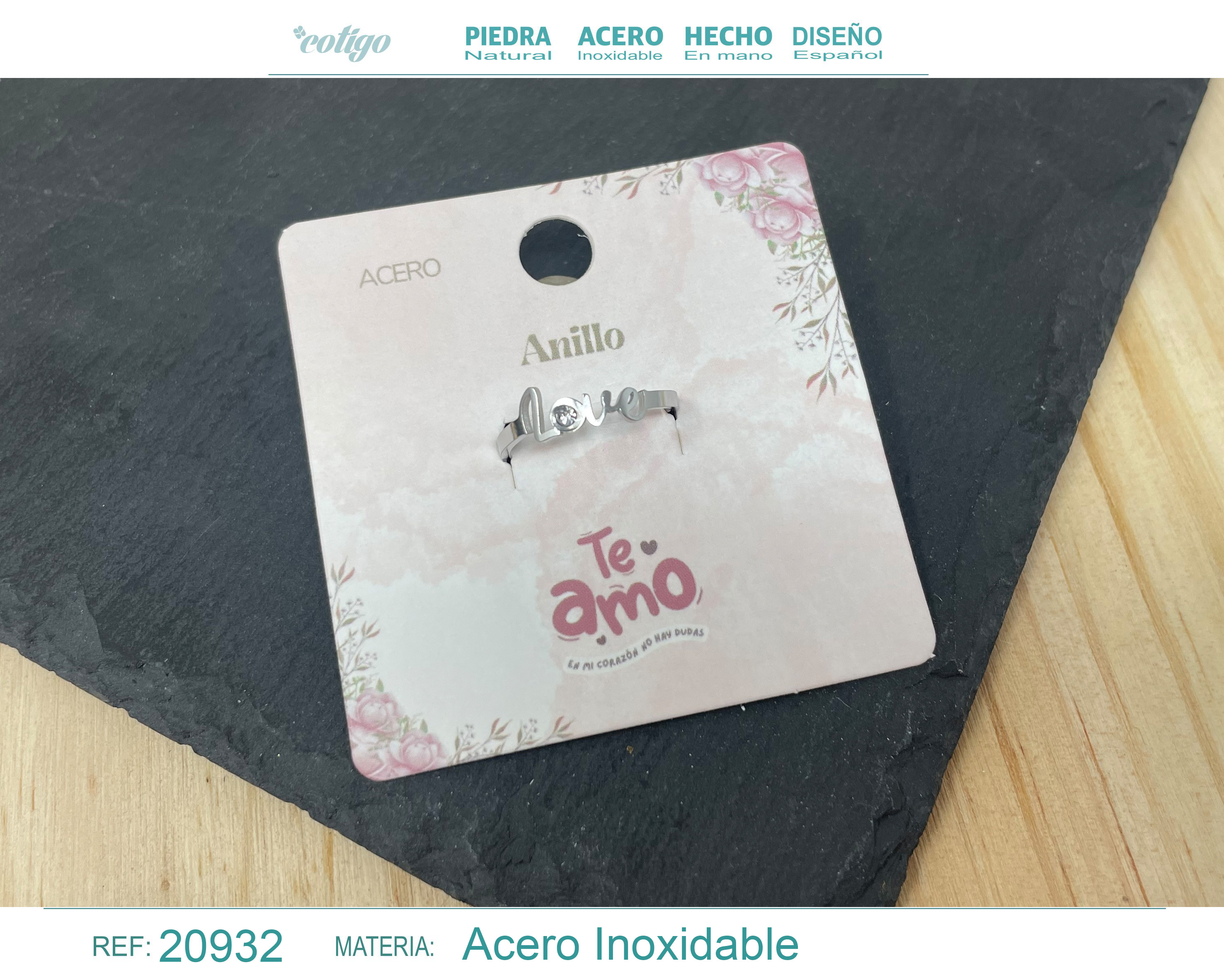Anillo para Love Acero color Plateado