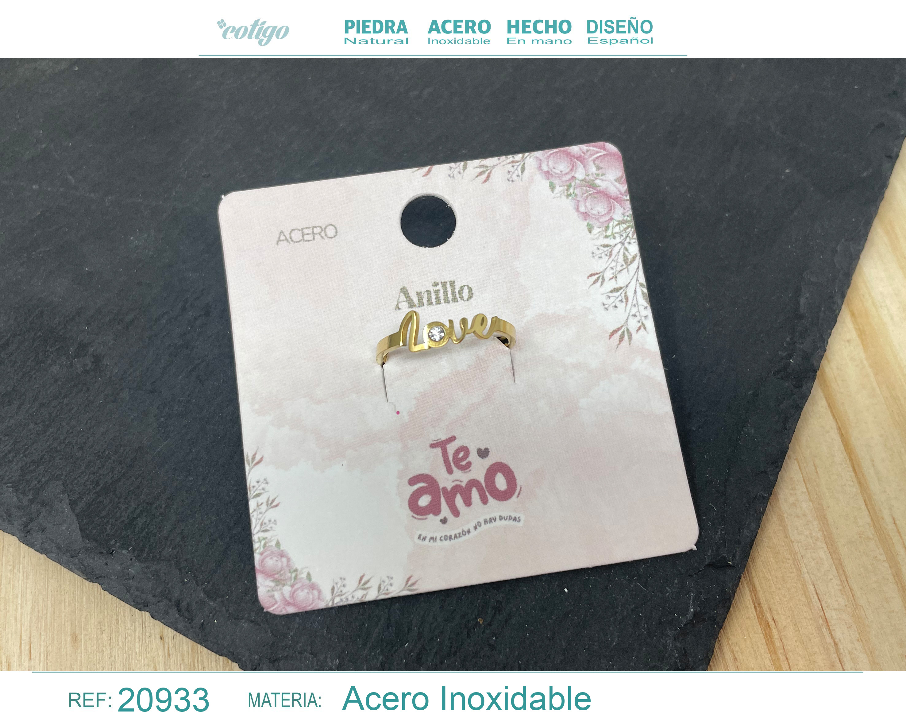 Anillo para Love Acero color Dorado