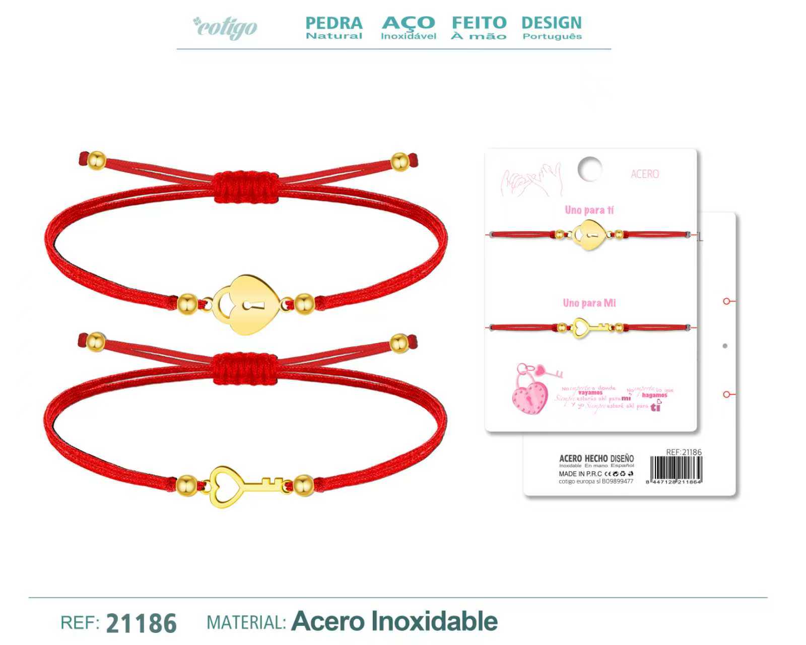 Pulsera Llavero-Candado Acero Hilo encerado