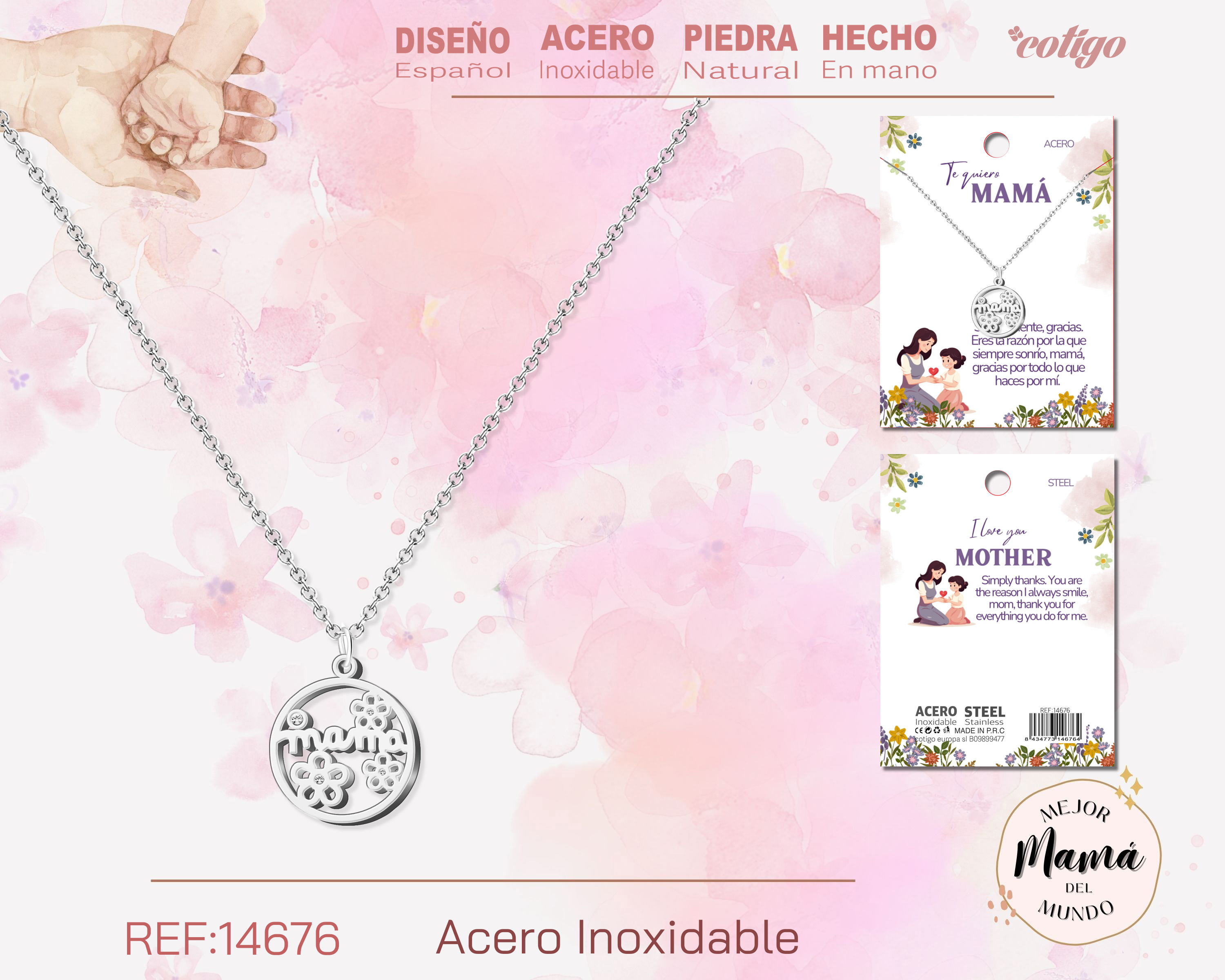 Collar para Mamá color Plateado