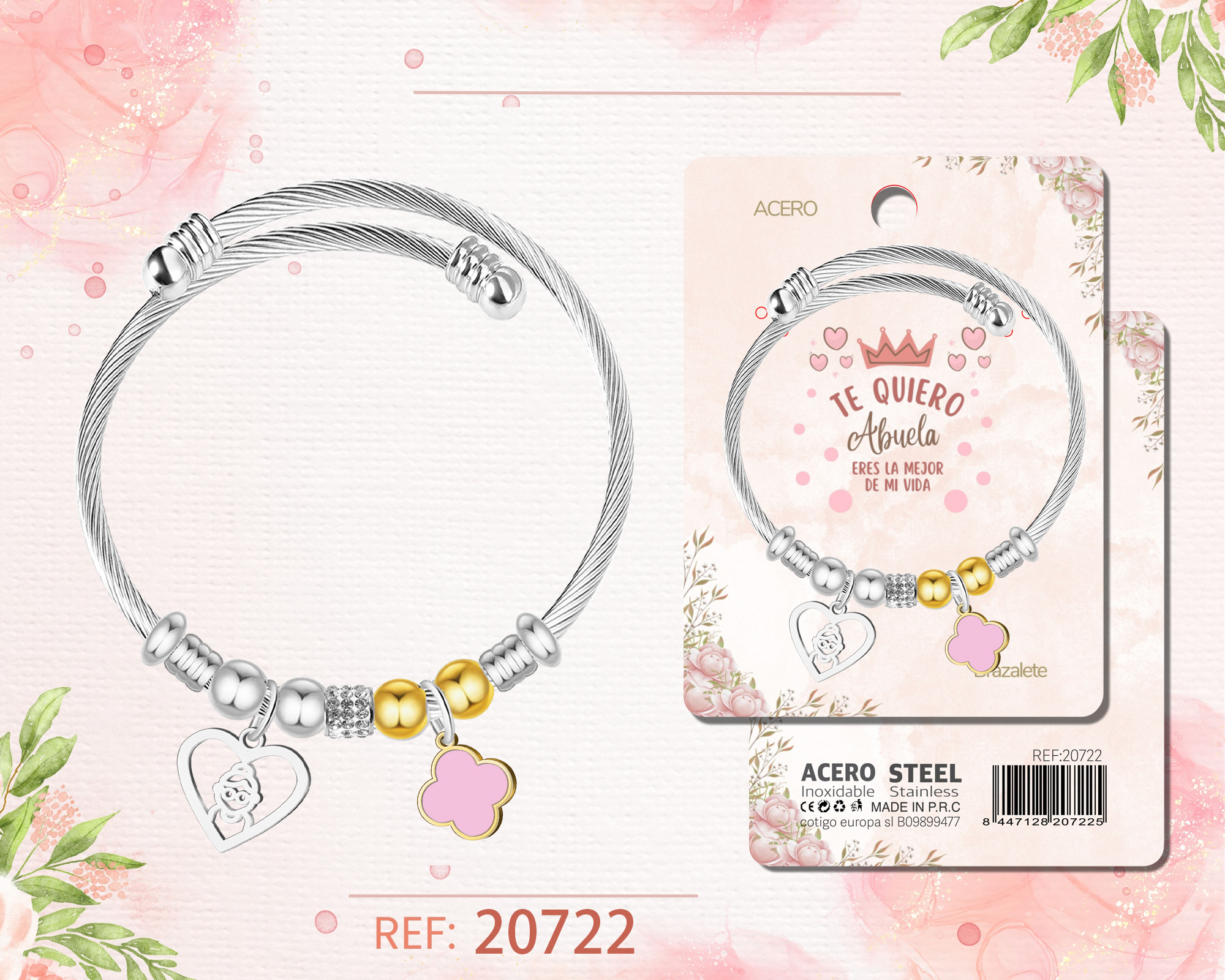 Brazalete Acero para Abuela