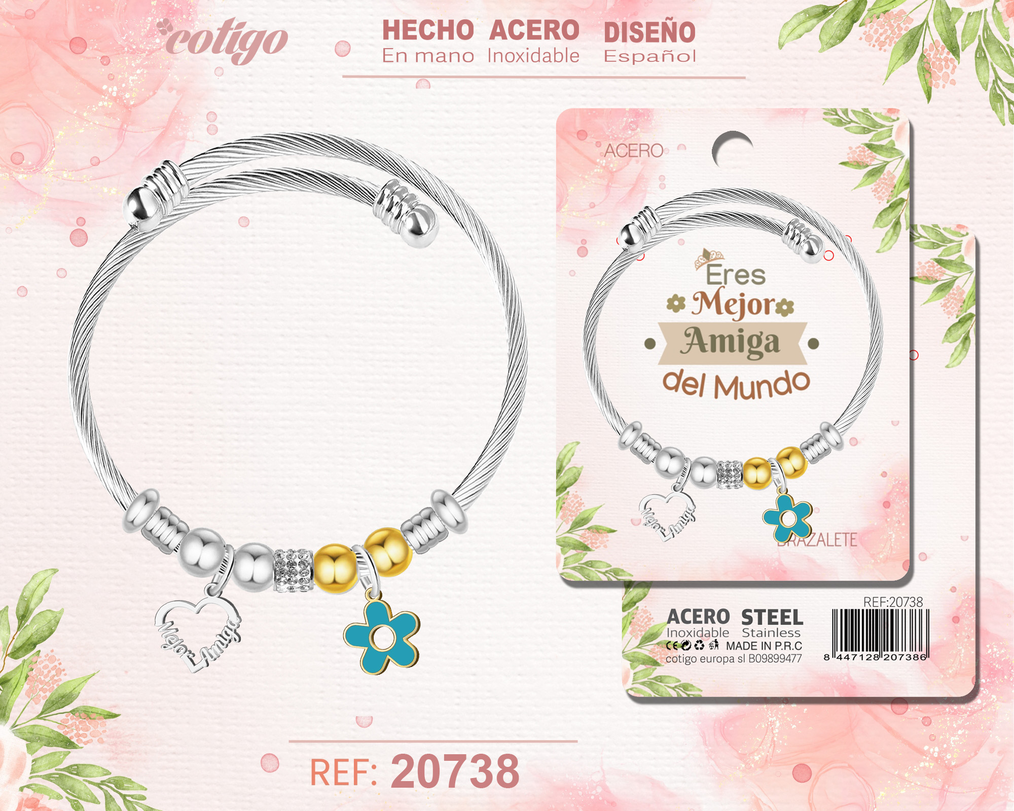 Brazalete Acero para Amiga