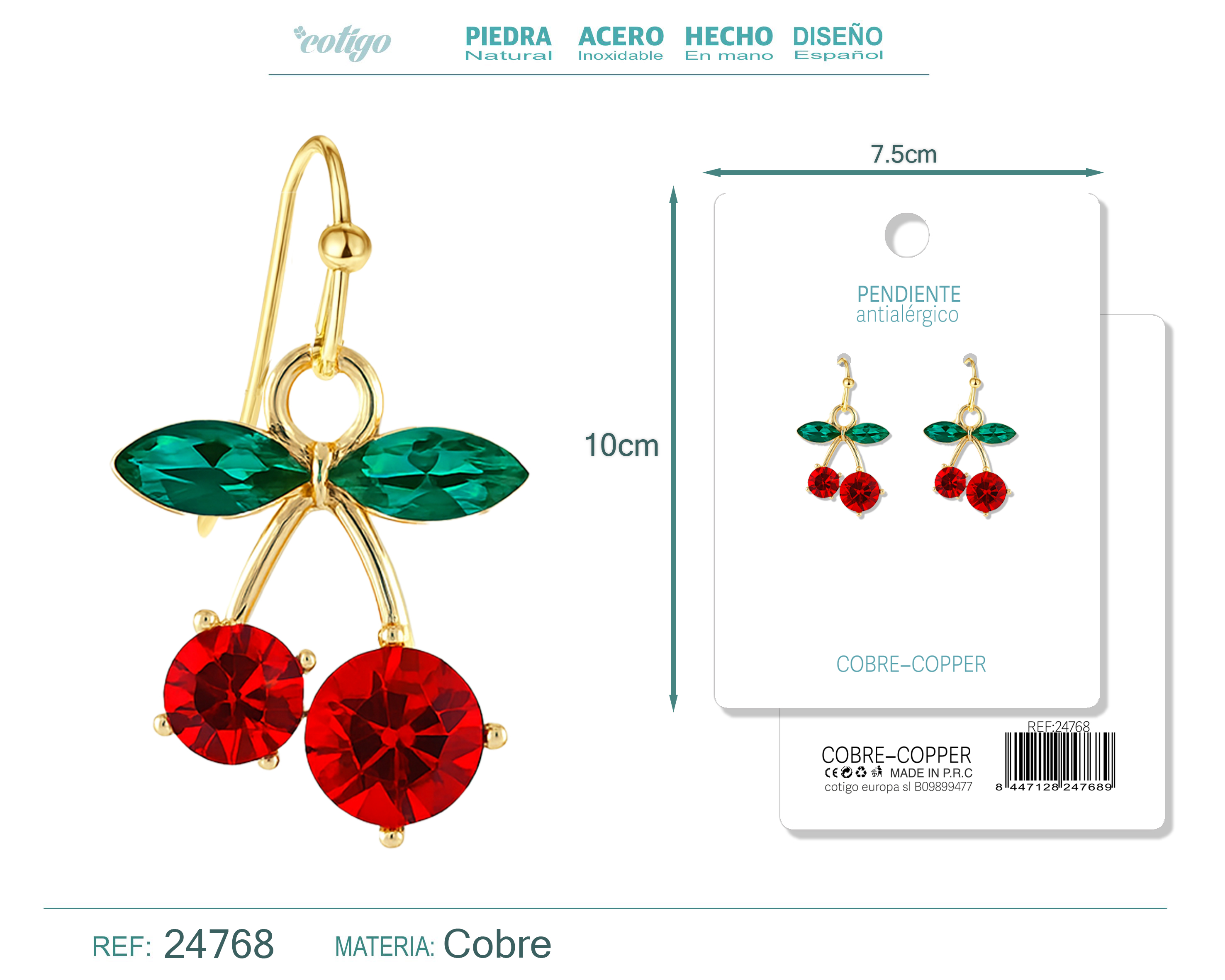 Pendiente de Cereza