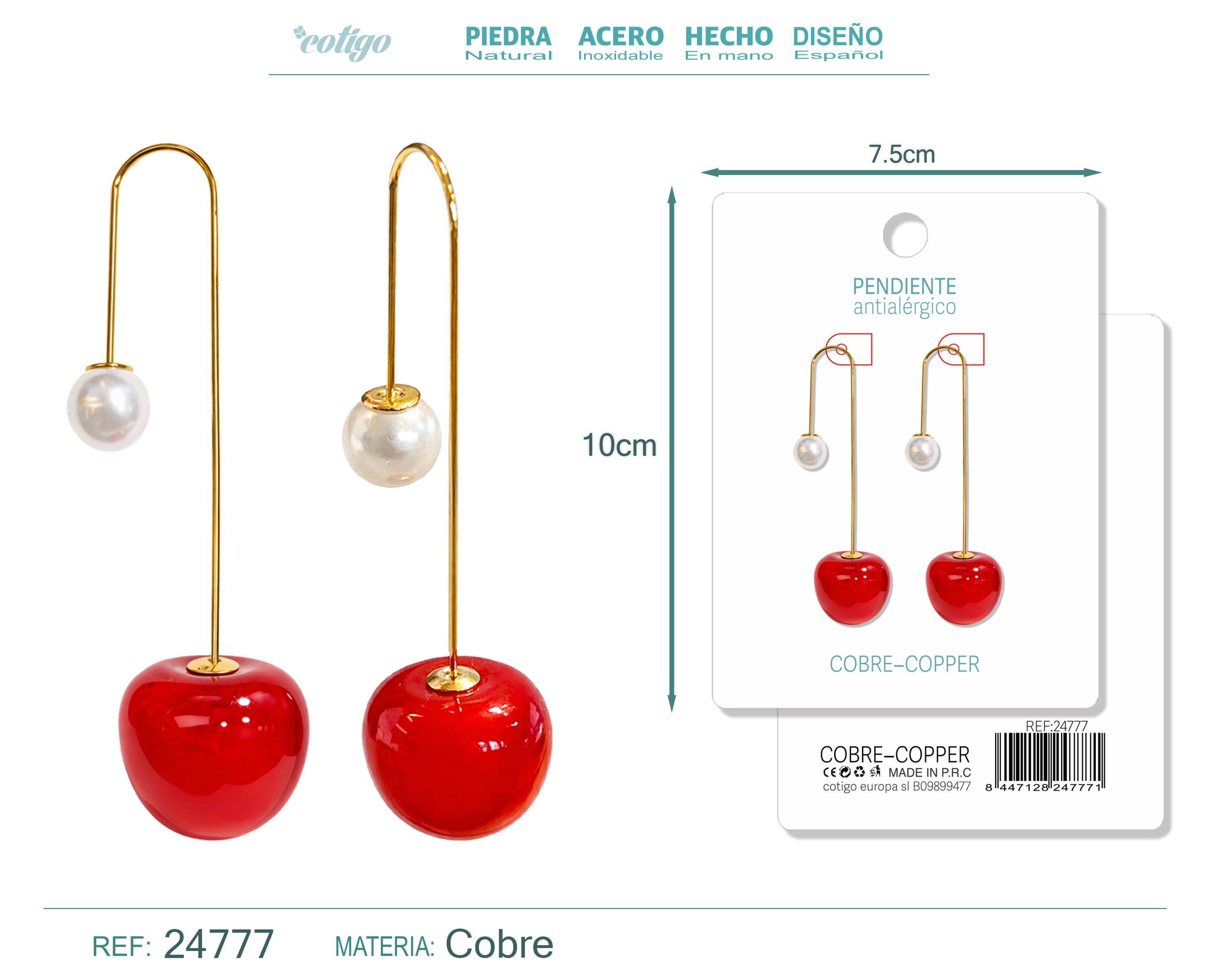 Pendiente de Cereza