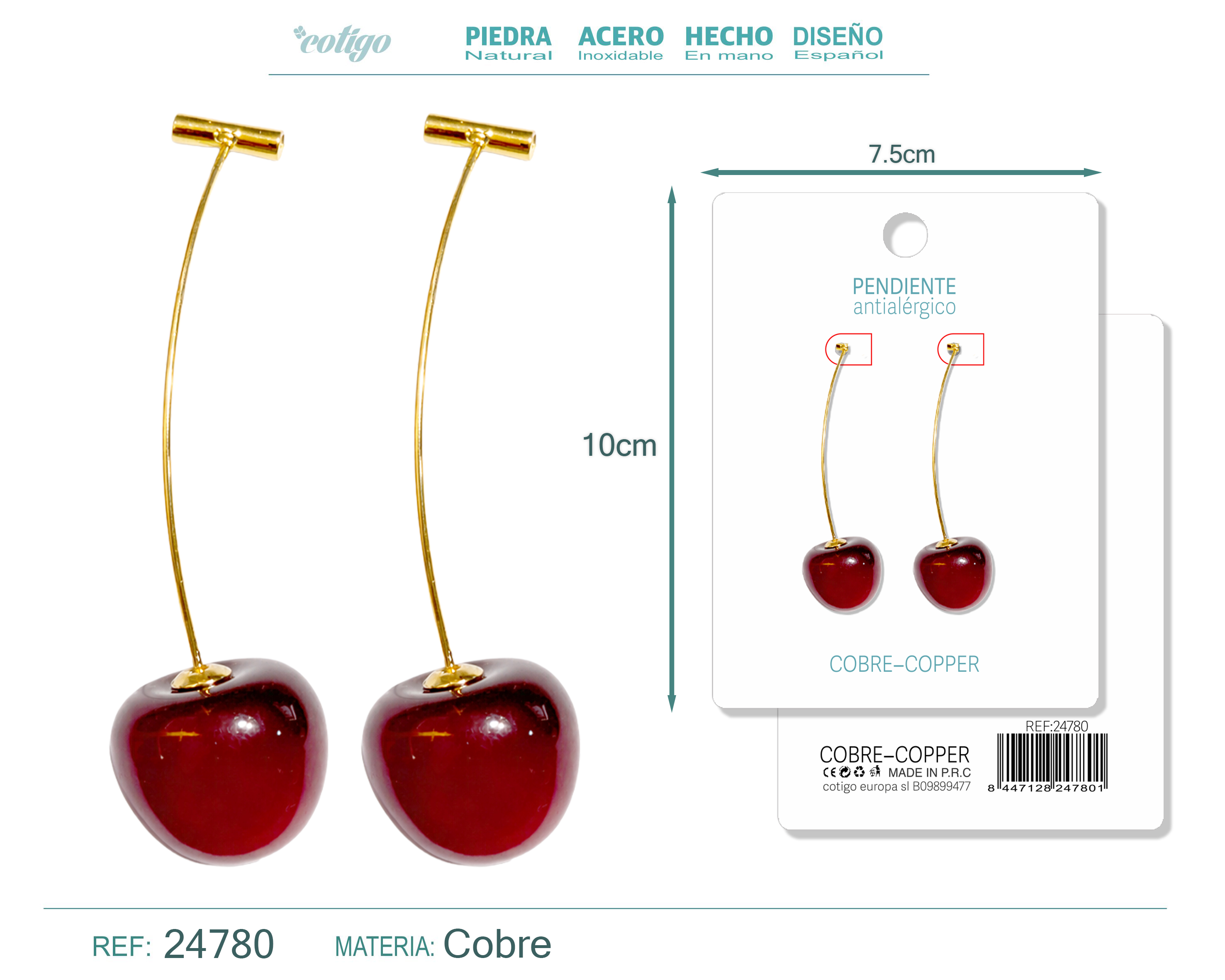 Pendiente de Cereza