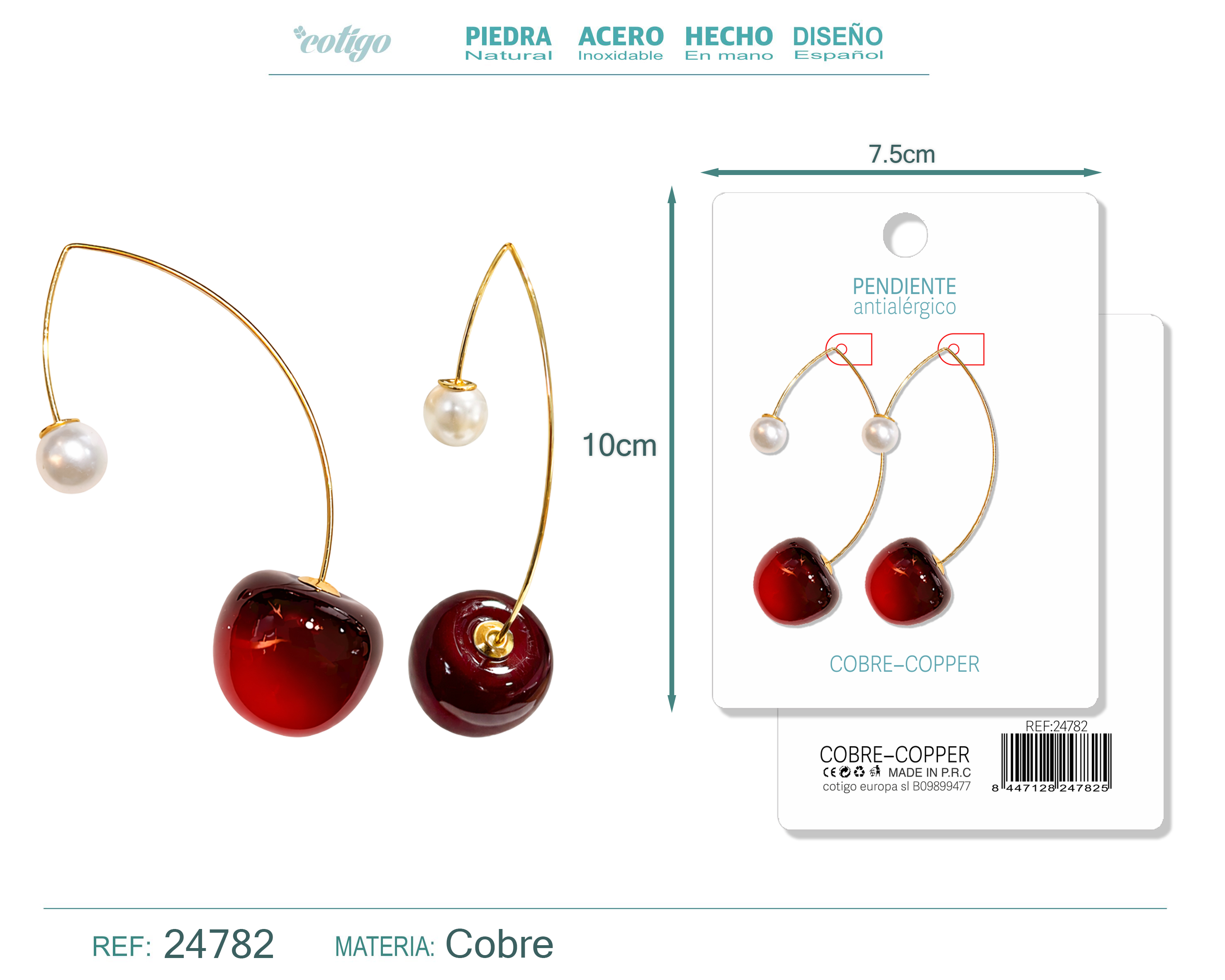 Pendiente de Cereza