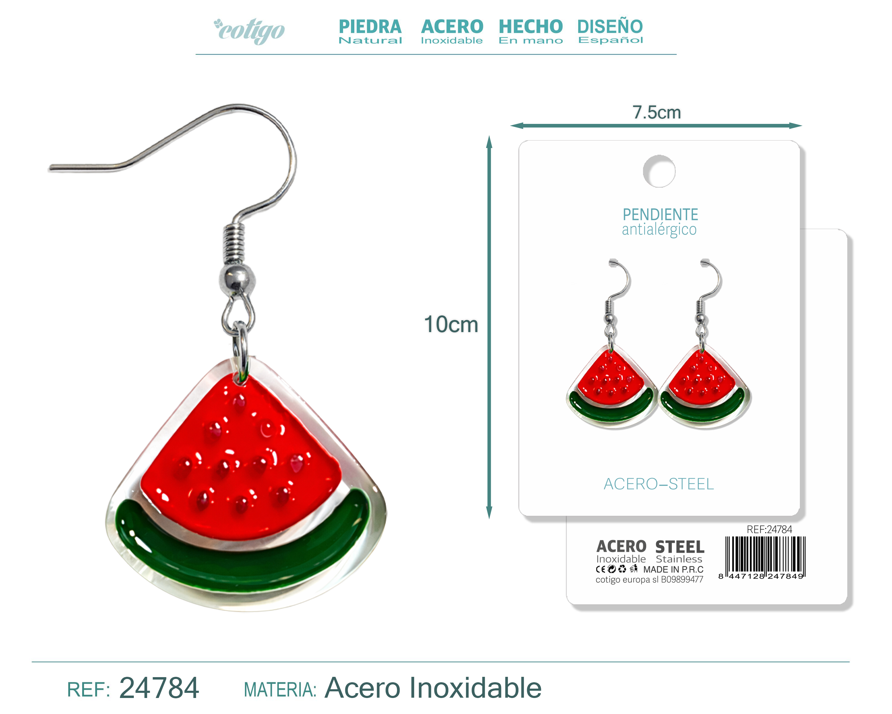 Pendiente de Sandía Accesorio Acero