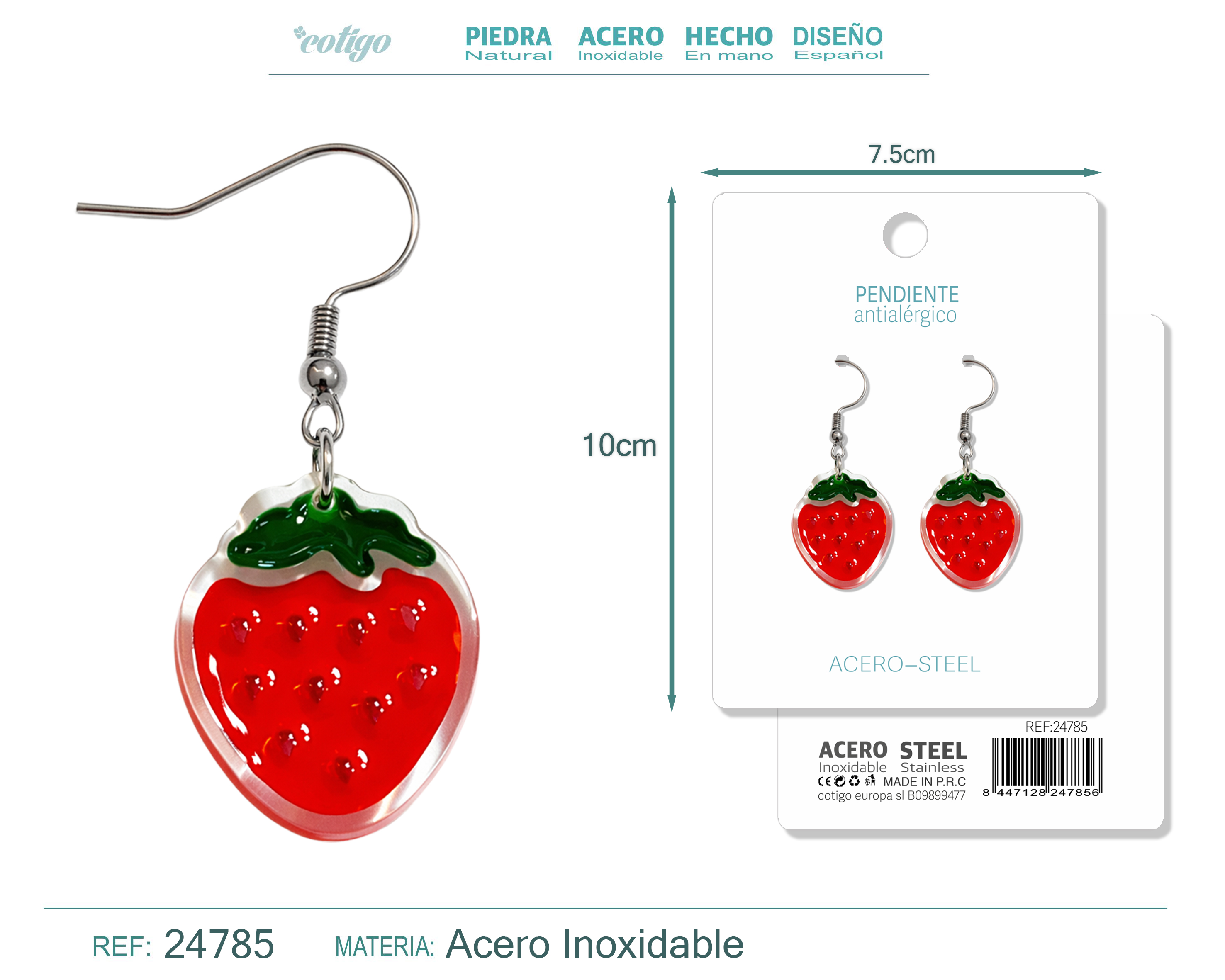 Pendiente de Fresa Accesorio Acero