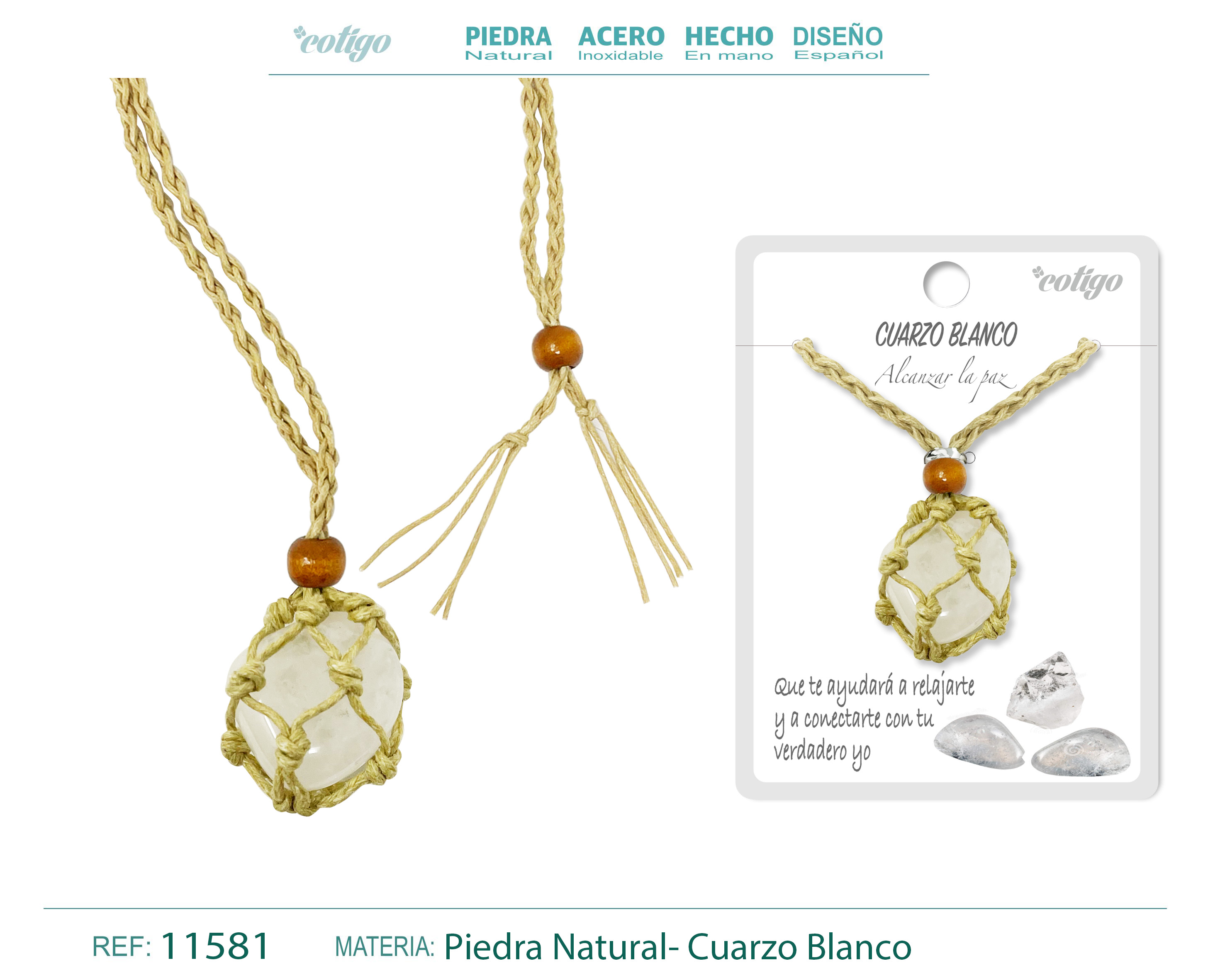 Colgante Cuarzo Blanco